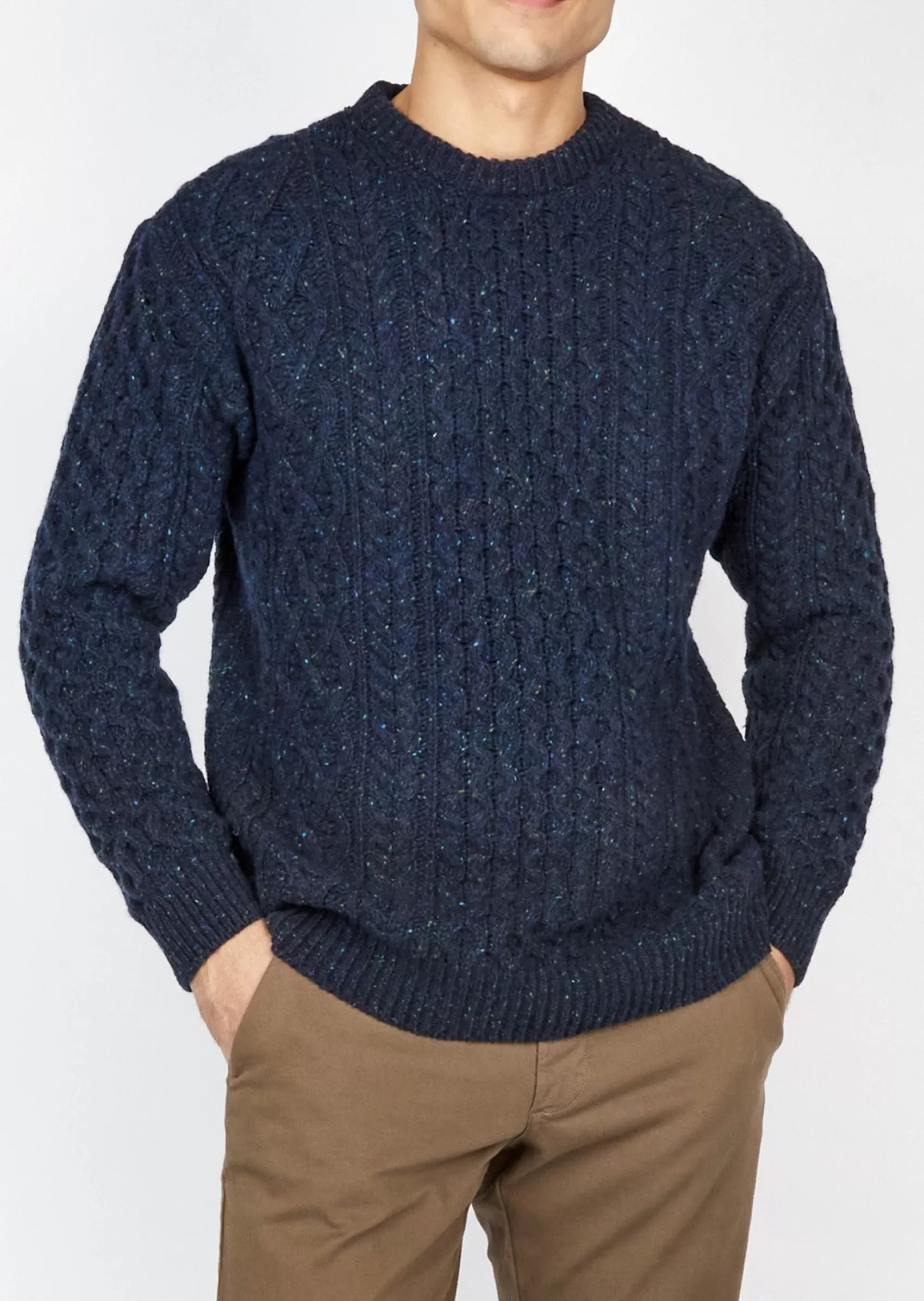 Aran Sweaters^Irelands Eye Knitwear IrelandsEye Cashmere Aran Sweater | Rich Navy