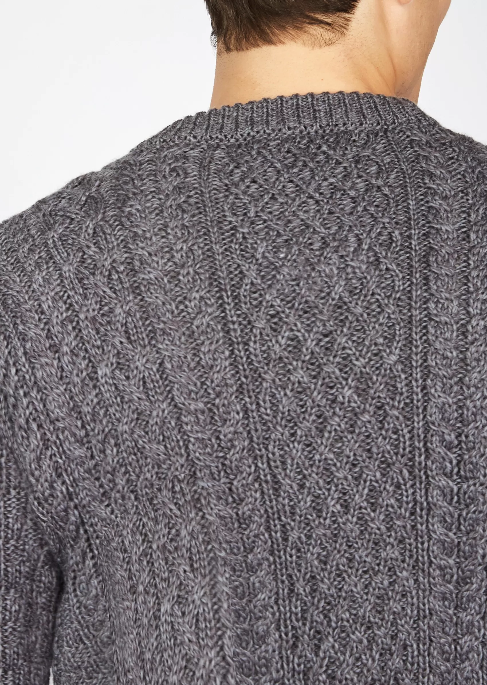 Aran Sweaters^Irelands Eye Knitwear IrelandsEye Men's Cuileann Aran Sweater | Steel Marl