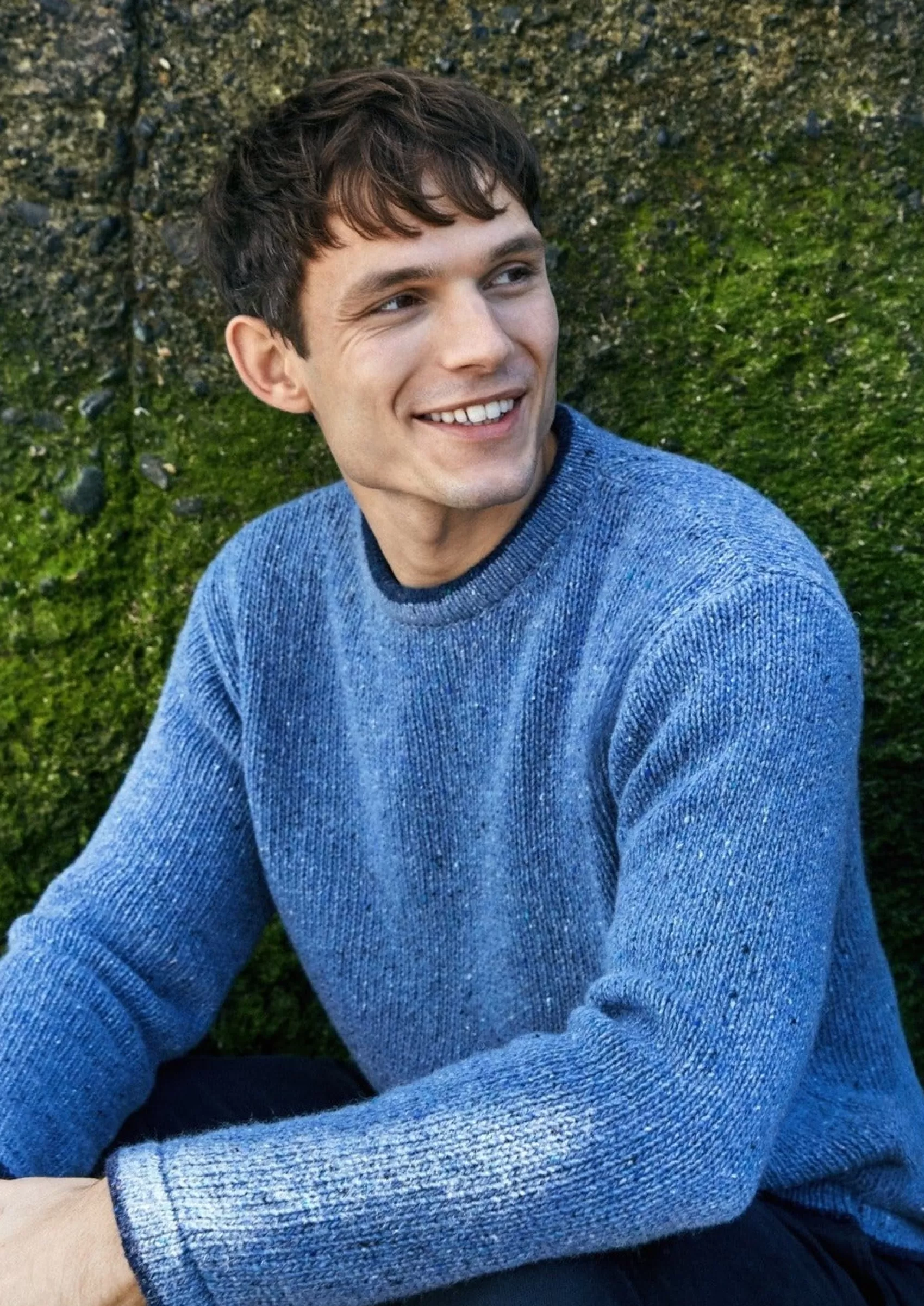 Aran Sweaters^Irelands Eye Knitwear IrelandsEye Men's Roundstone Sweater | Blue Ocean