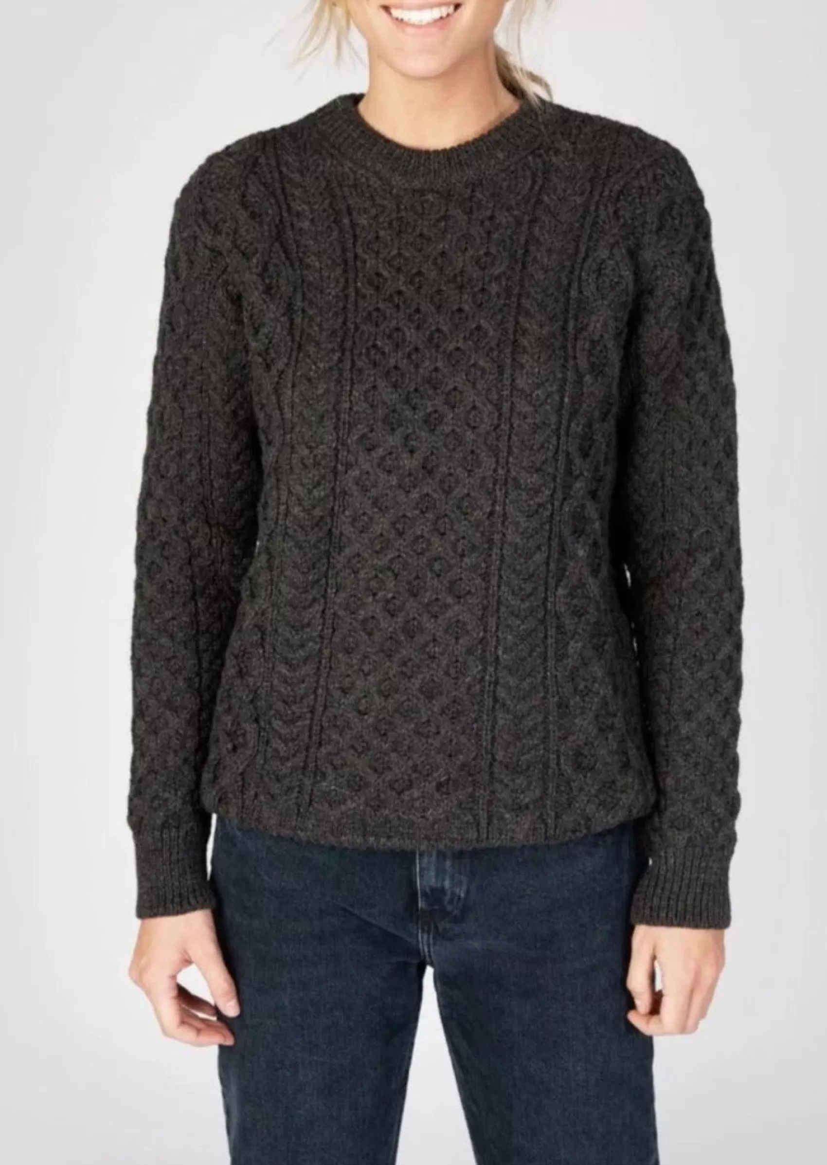 Aran Sweaters^Irelands Eye Knitwear IrelandsEye Women's Aran Sweater | Graphite