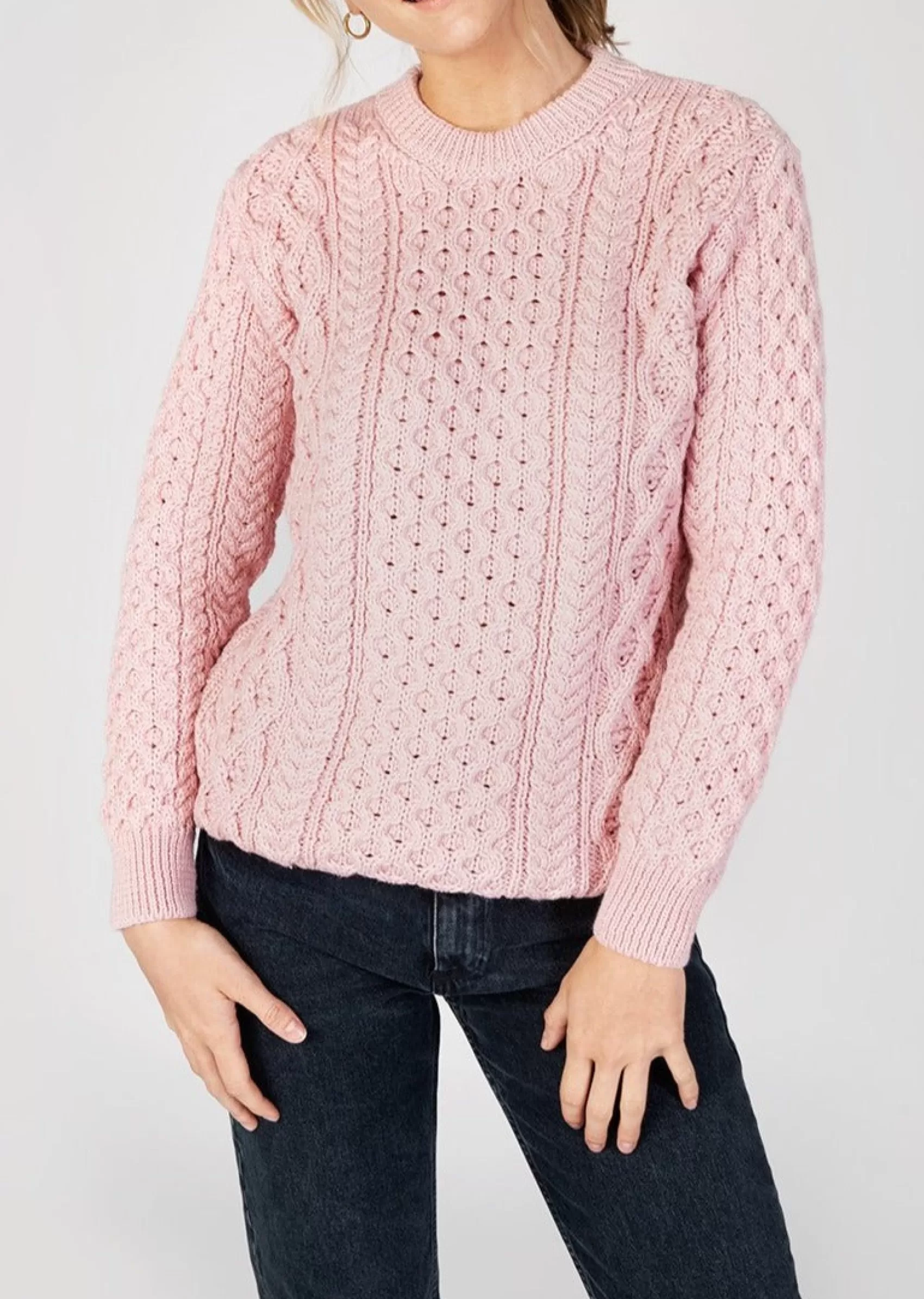 Aran Sweaters^Irelands Eye Knitwear IrelandsEye Women's Aran Sweater | Pink