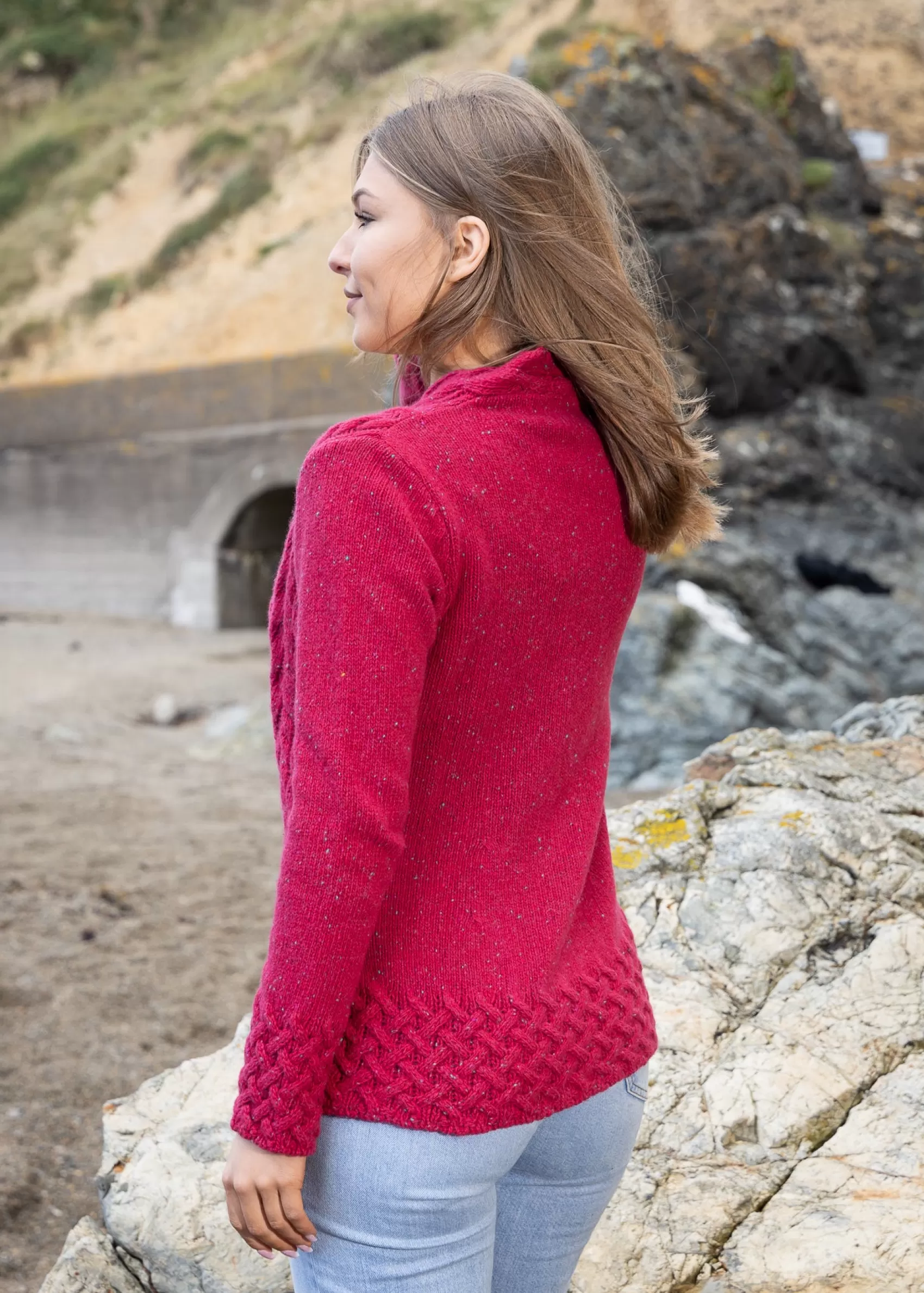 Aran Sweaters | Aran Cardigans^Irelands Eye Knitwear IrelandsEye Women's Horseshoe Aran Cardigan | Bramble Berry