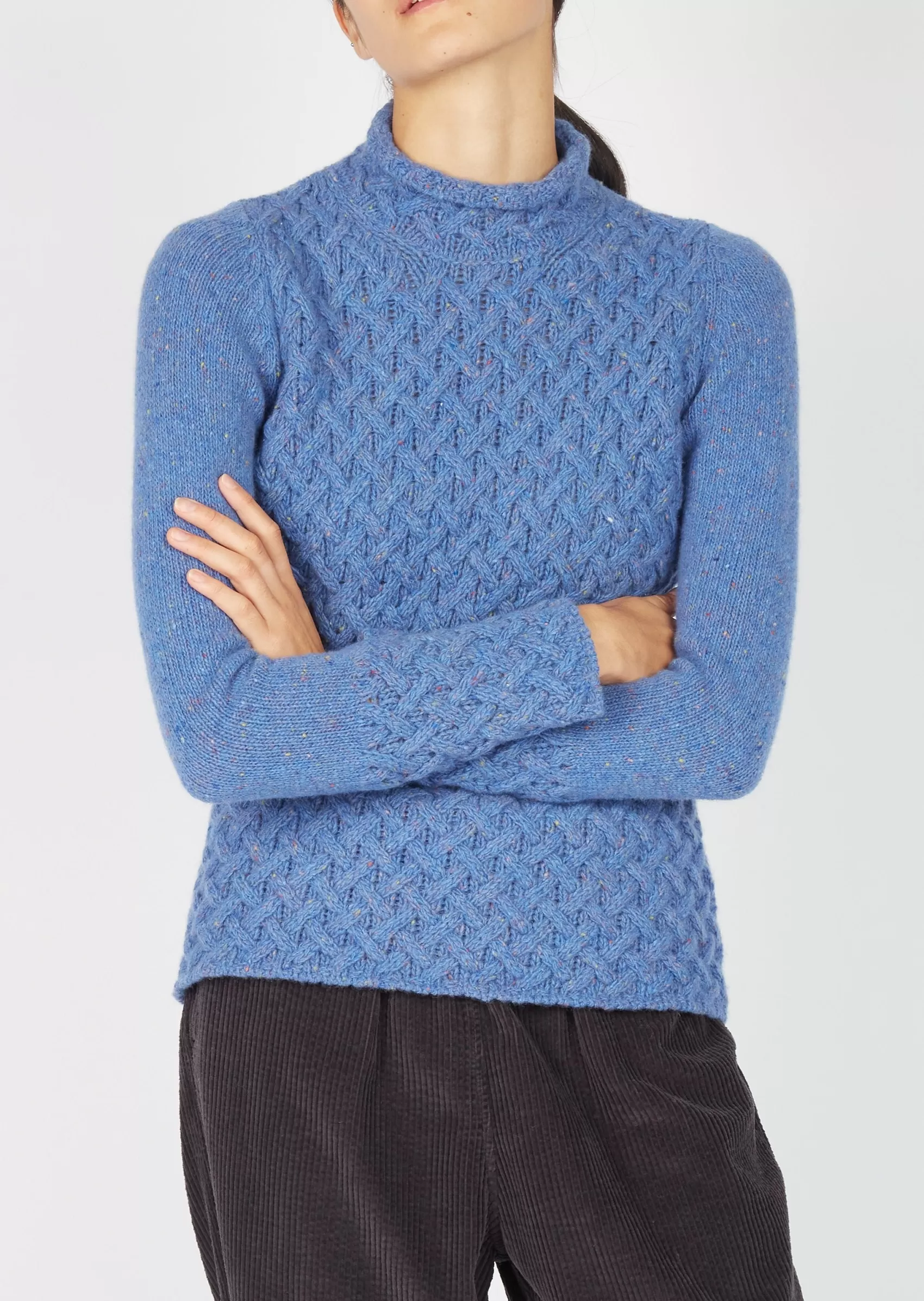 Aran Sweaters^Irelands Eye Knitwear IrelandsEye Women's Trellis Aran Sweater | Marina