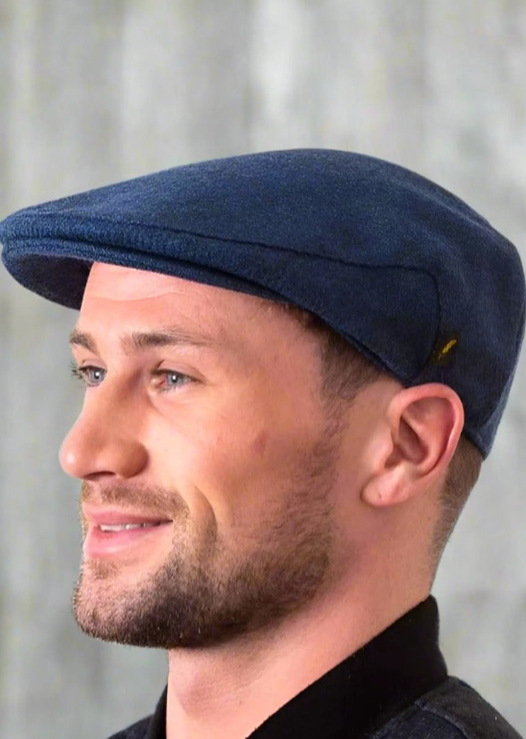 Traditional Hats^Hatman of Ireland Irish Wool Blue Flat Cap