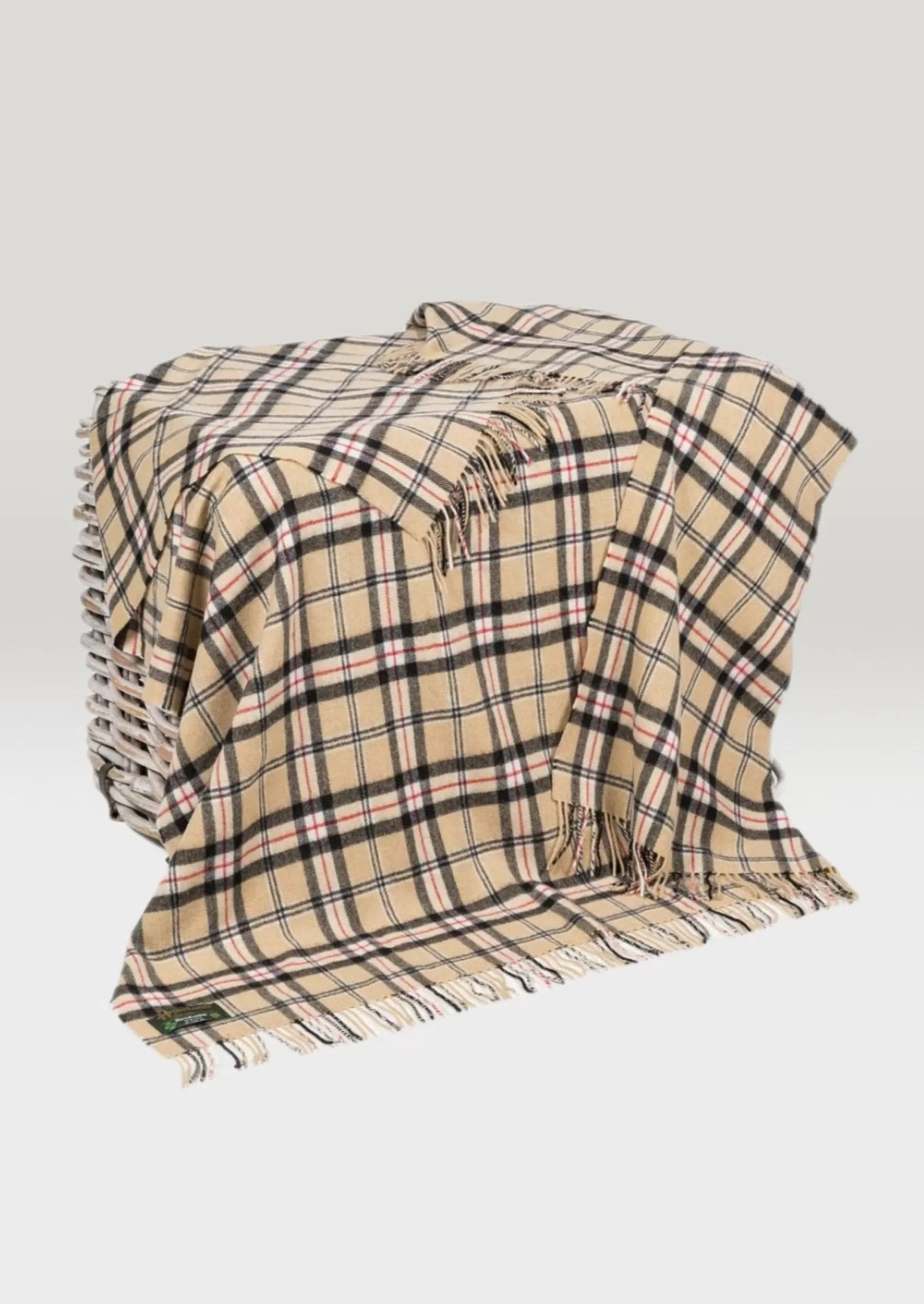 Blankets & Throws | Lambswool Blankets^John Hanly Camel of Merrick Tartan Blanket