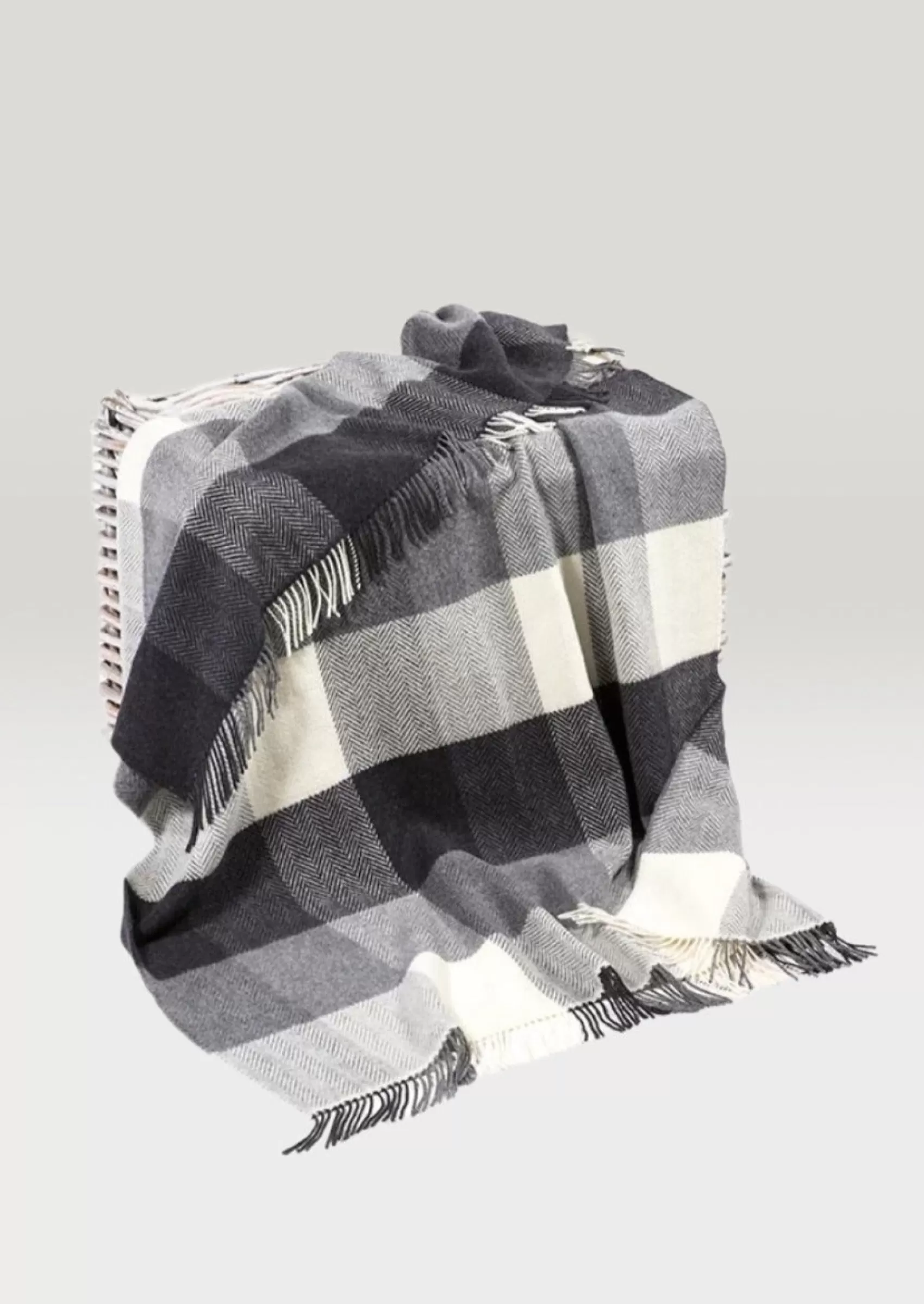 Blankets & Throws | Cashmere Merino Blankets^John Hanly Cashmere Merino Throw | Black Grey