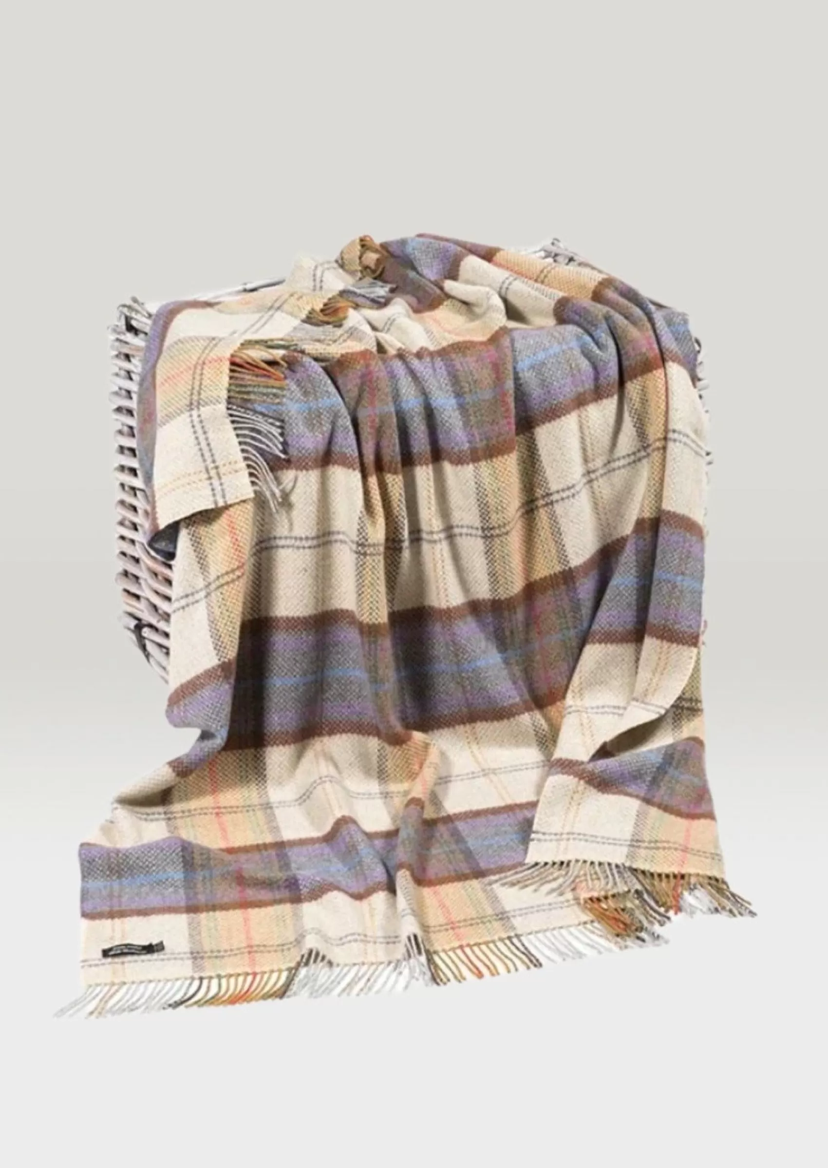 Blankets & Throws | Cashmere Merino Blankets^John Hanly Cashmere Merino Throw - Grey Mustard