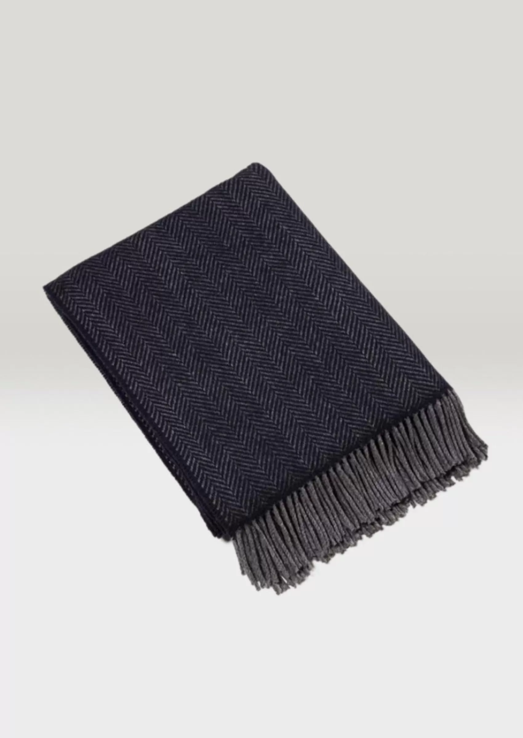 Blankets & Throws | Cashmere Merino Blankets^John Hanly Cashmere Merino Throw - Navy Gray