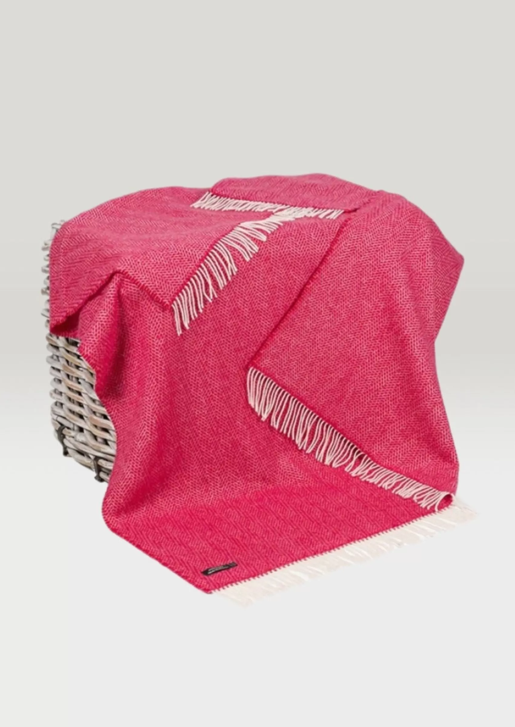 Blankets & Throws | Cashmere Merino Blankets^John Hanly Cashmere Merino Throw - Raspberry