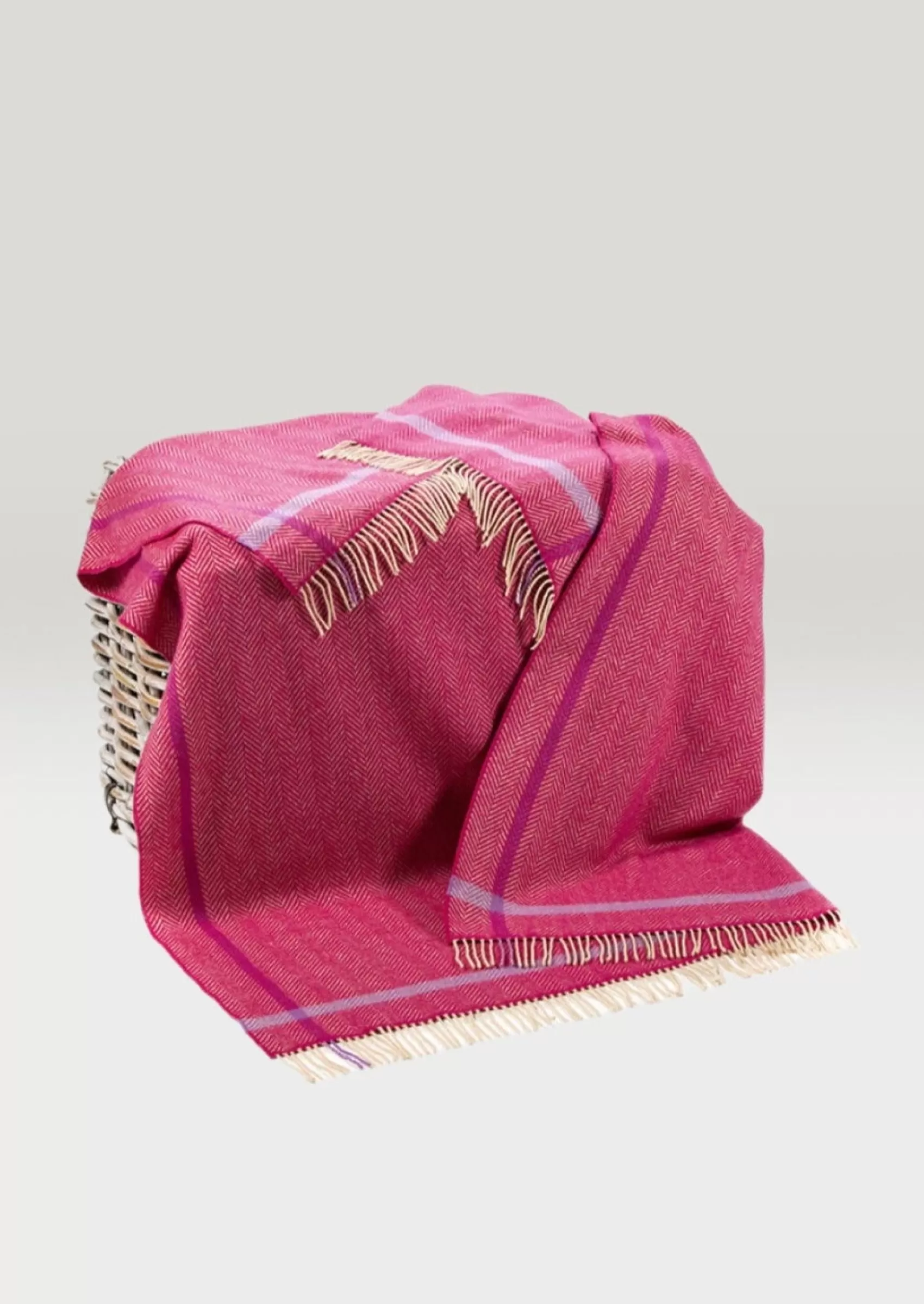 Blankets & Throws | Cashmere Merino Blankets^John Hanly Cashmere Merino Throw - Raspberry Cream