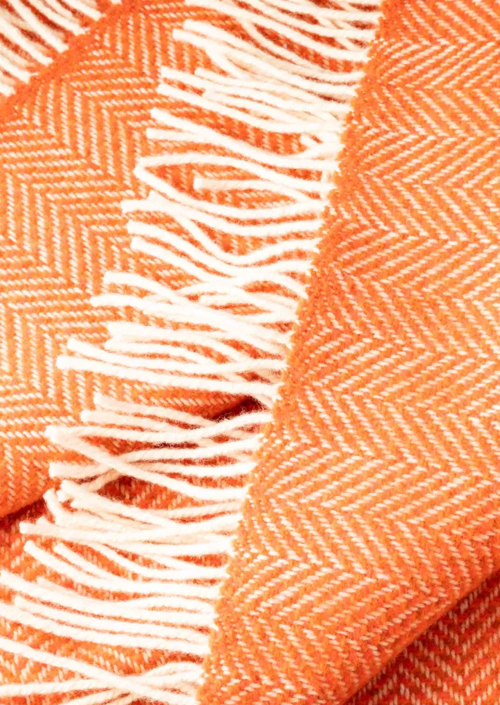 Blankets & Throws | Cashmere Merino Blankets^John Hanly Cashmere Throw | Orange Bronze