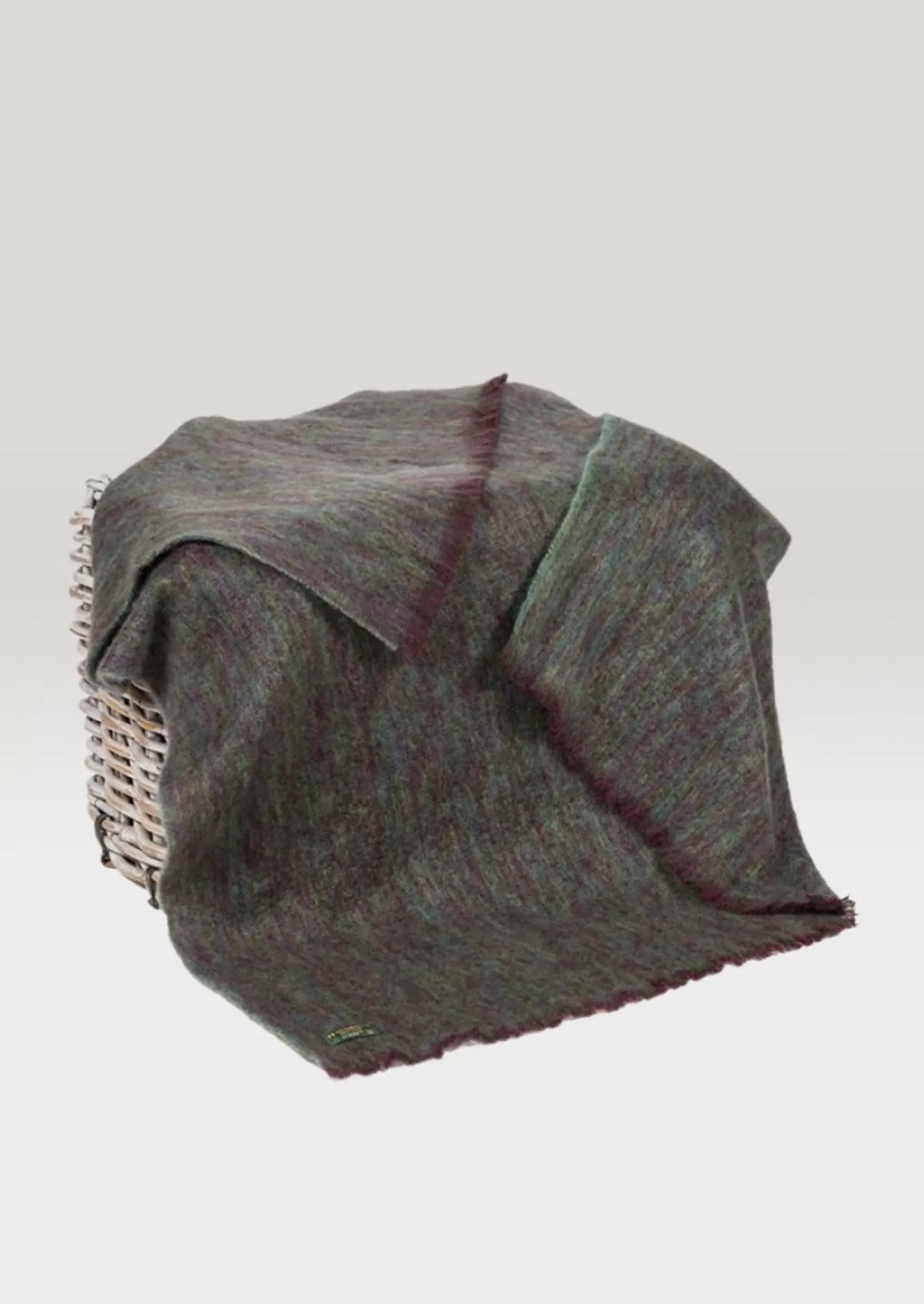 Blankets & Throws | Mohair Blankets^John Hanly Green Purple Mohair Blanket