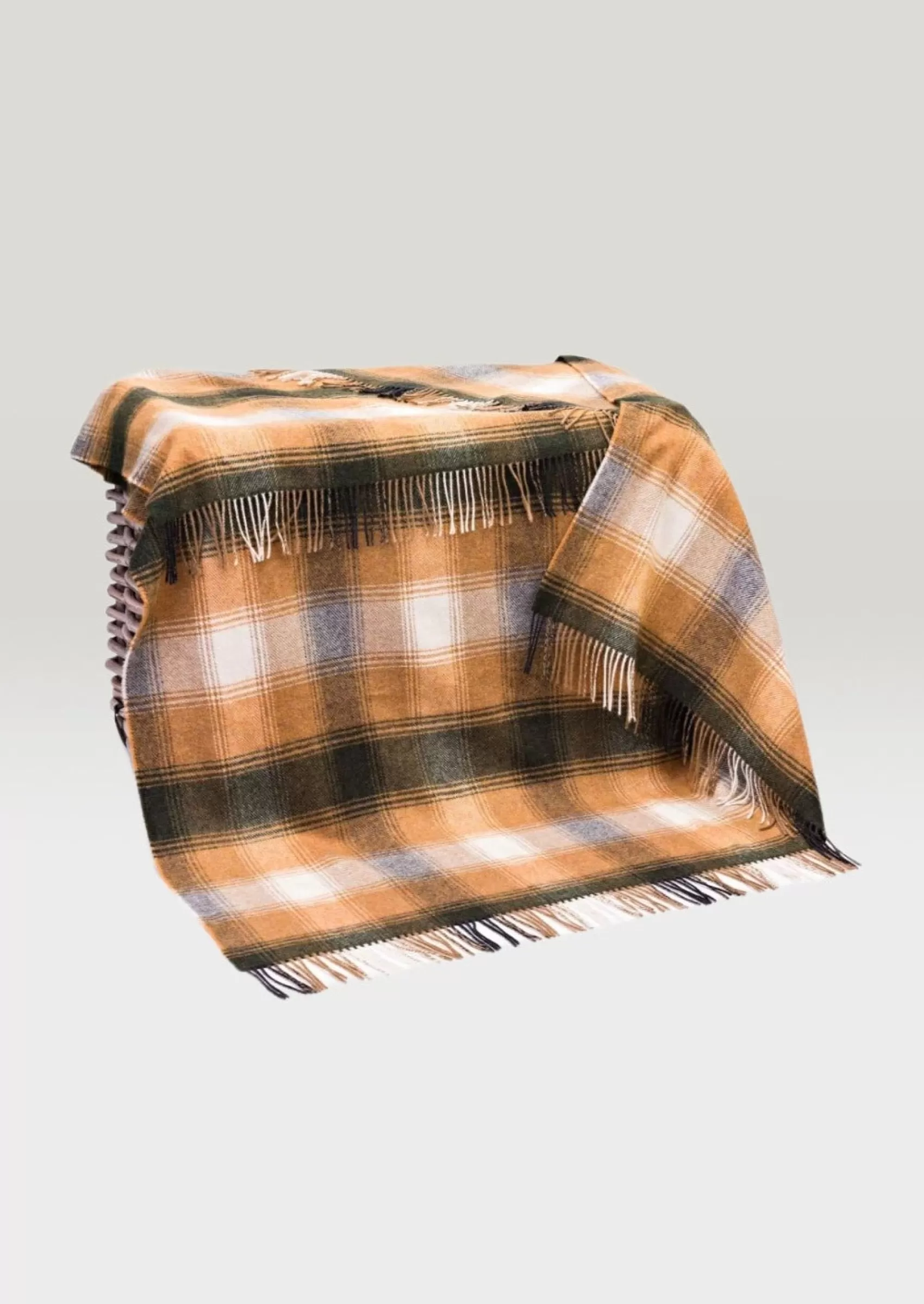 Blankets & Throws | Lambswool Blankets^John Hanly Lambswool Throw | Beige Grey