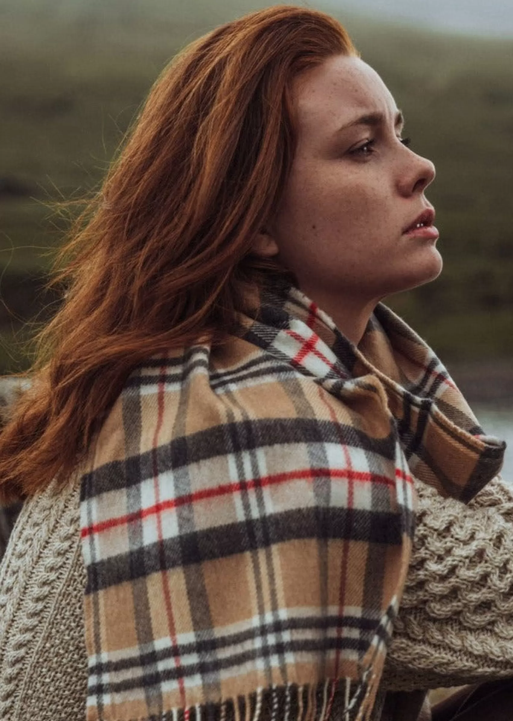 Scarves^John Hanly Merino Scarf | Camel Tartan