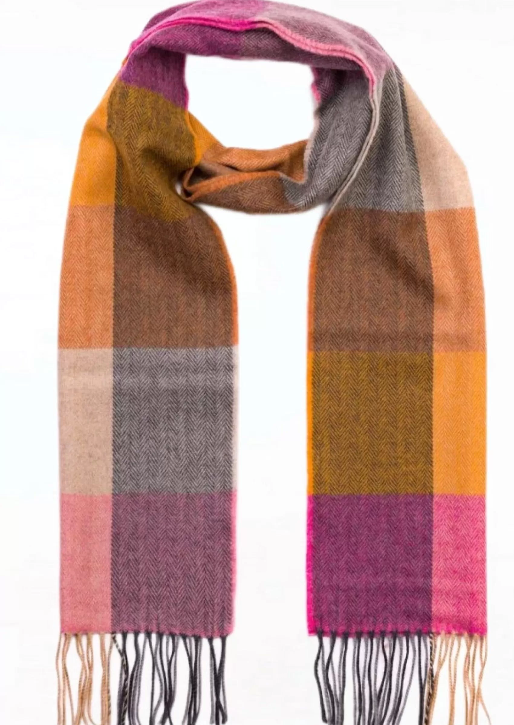 Scarves^John Hanly Merino Scarf | Pink Mustard