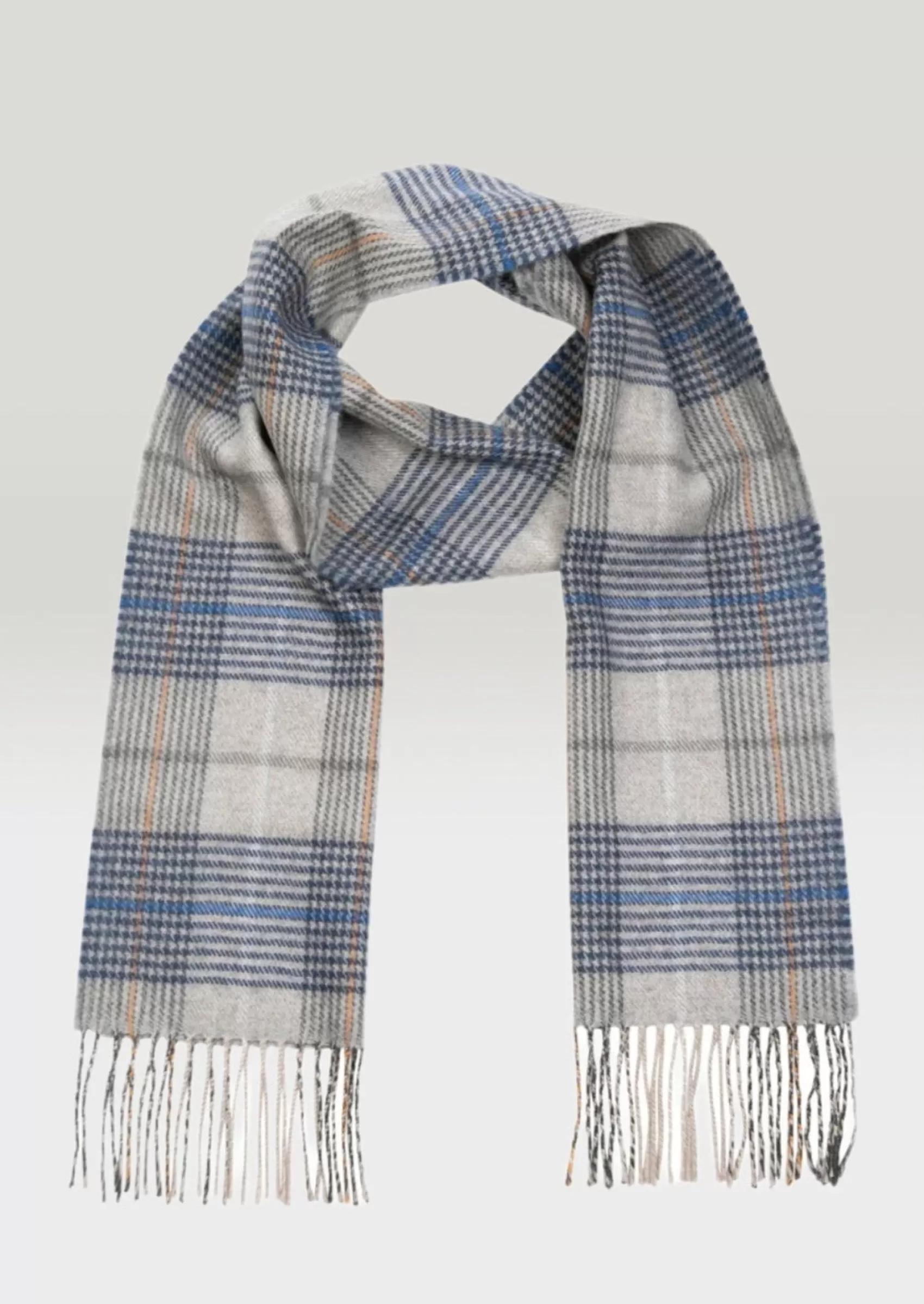 Scarves | Scarves^John Hanly Merino Scarf | Silver Navy