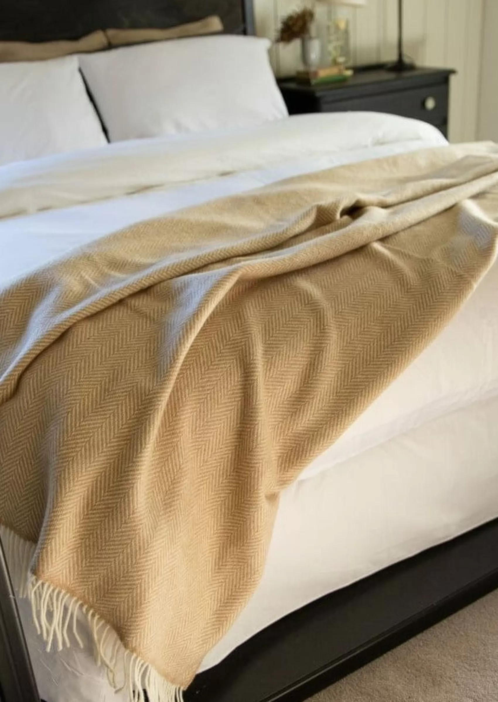 Blankets & Throws | Cashmere Merino Blankets^John Hanly Oversized Cashmere Throw - Beige