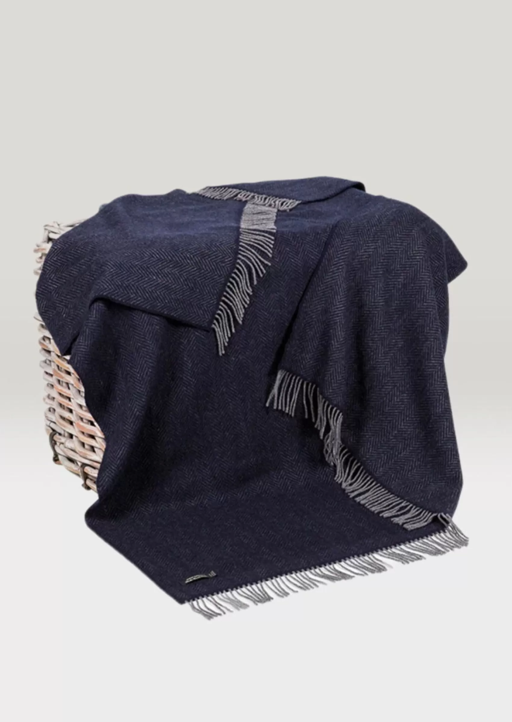 Blankets & Throws | Cashmere Merino Blankets^John Hanly Oversized Cashmere Throw - Dark Navy