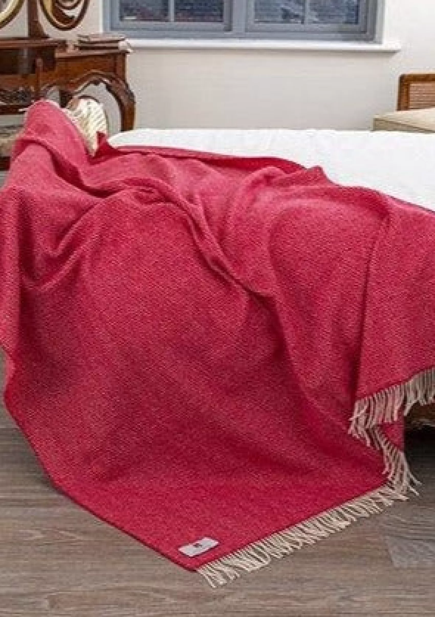 Blankets & Throws | Cashmere Merino Blankets^John Hanly Oversized Cashmere Throw - Raspberry