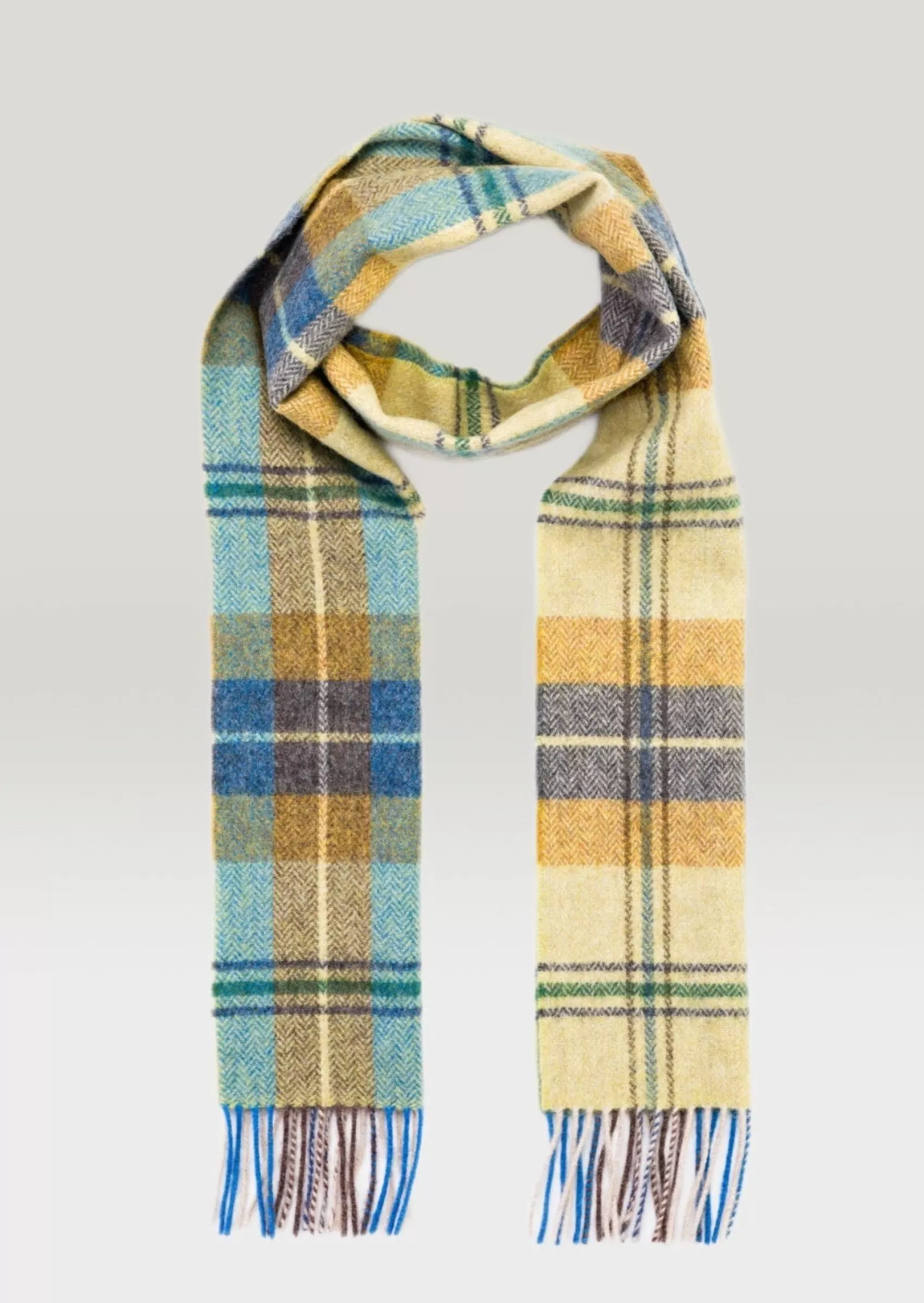 Scarves | Scarves^John Hanly Scarf | Blue Brown