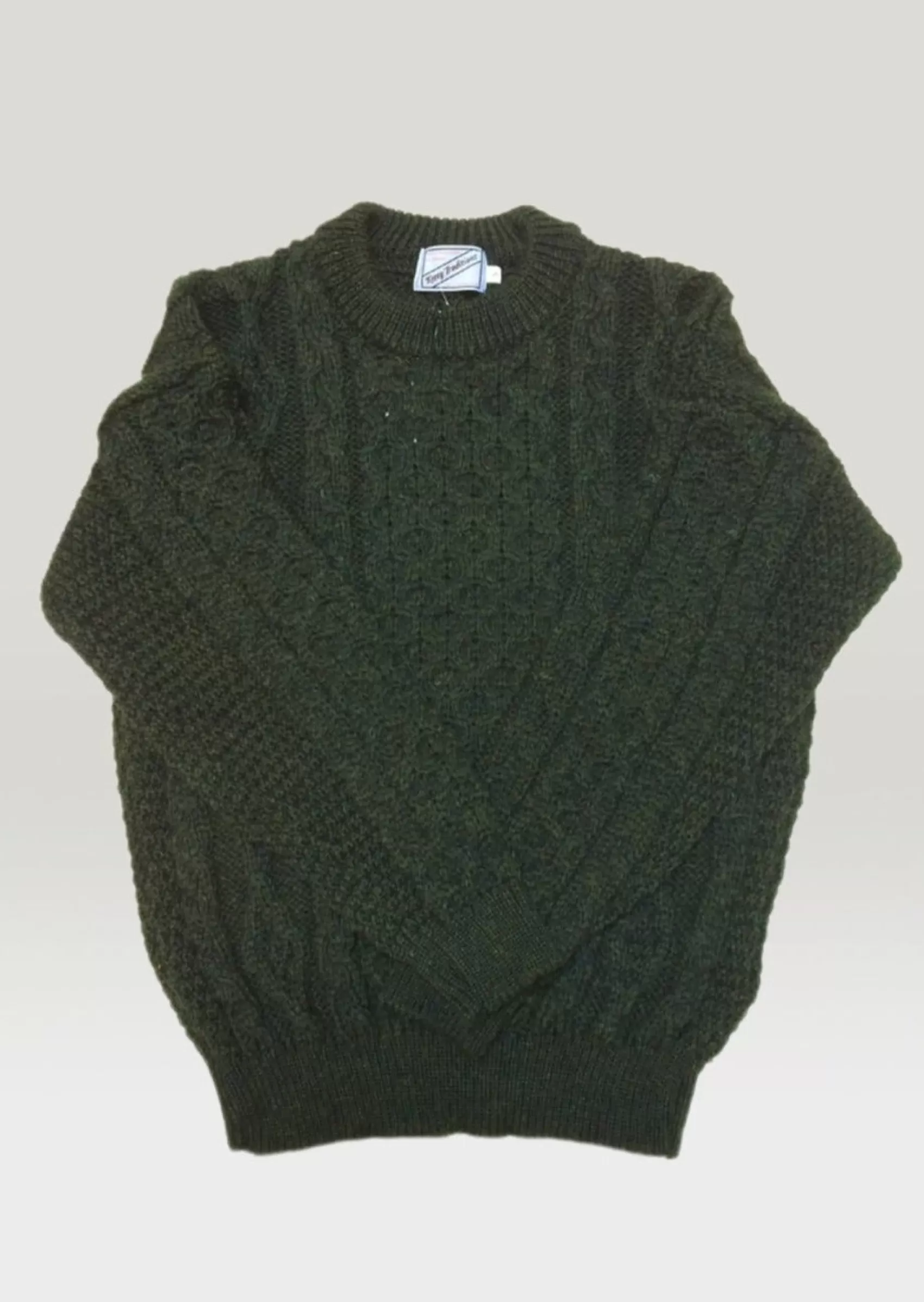 Aran Sweaters^Kerry Woollen Mills Kerry Heavy Aran Sweater | Army Green