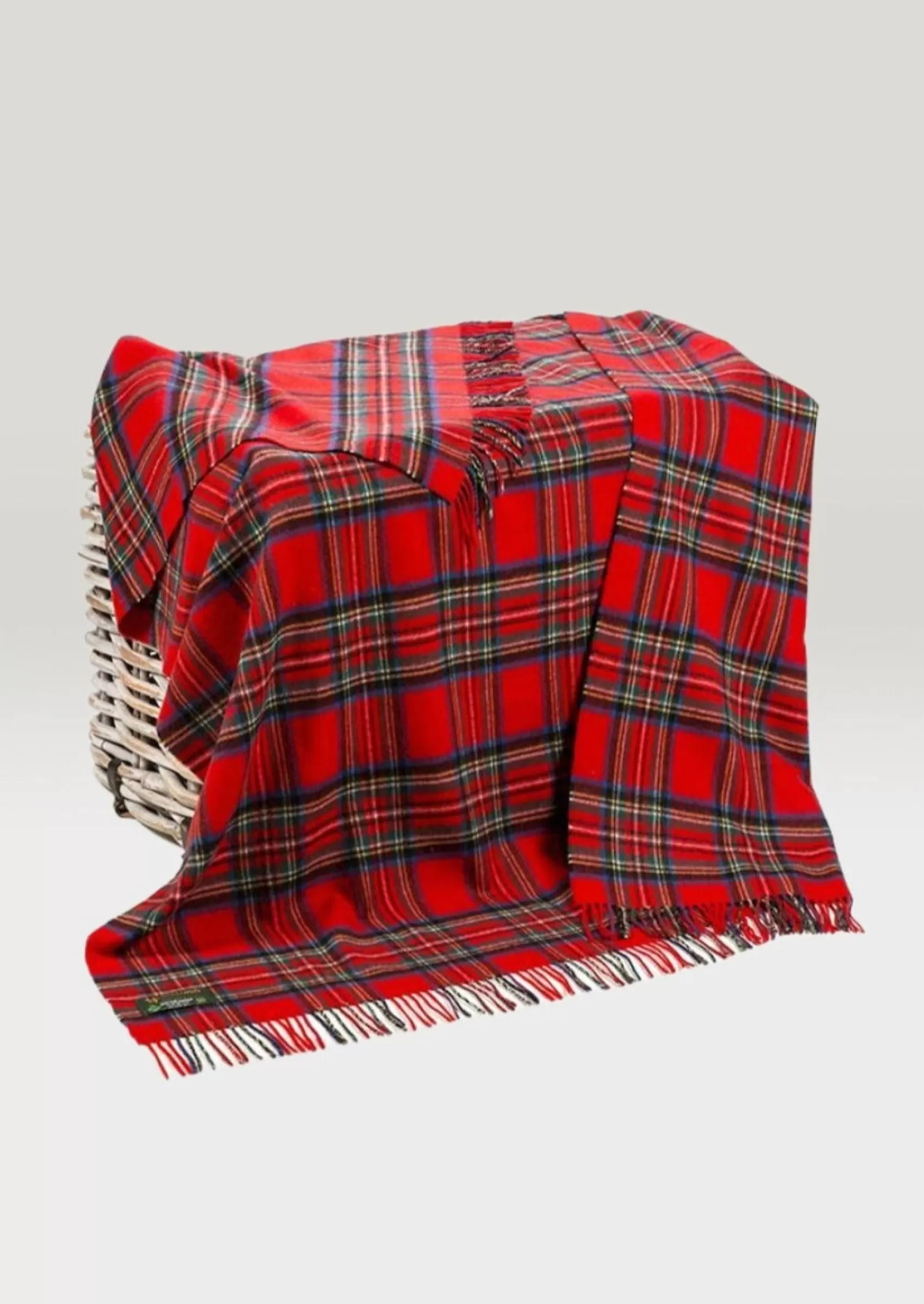 Blankets & Throws | Lambswool Blankets^John Hanly Lambswool Irish Red Tartan Blanket