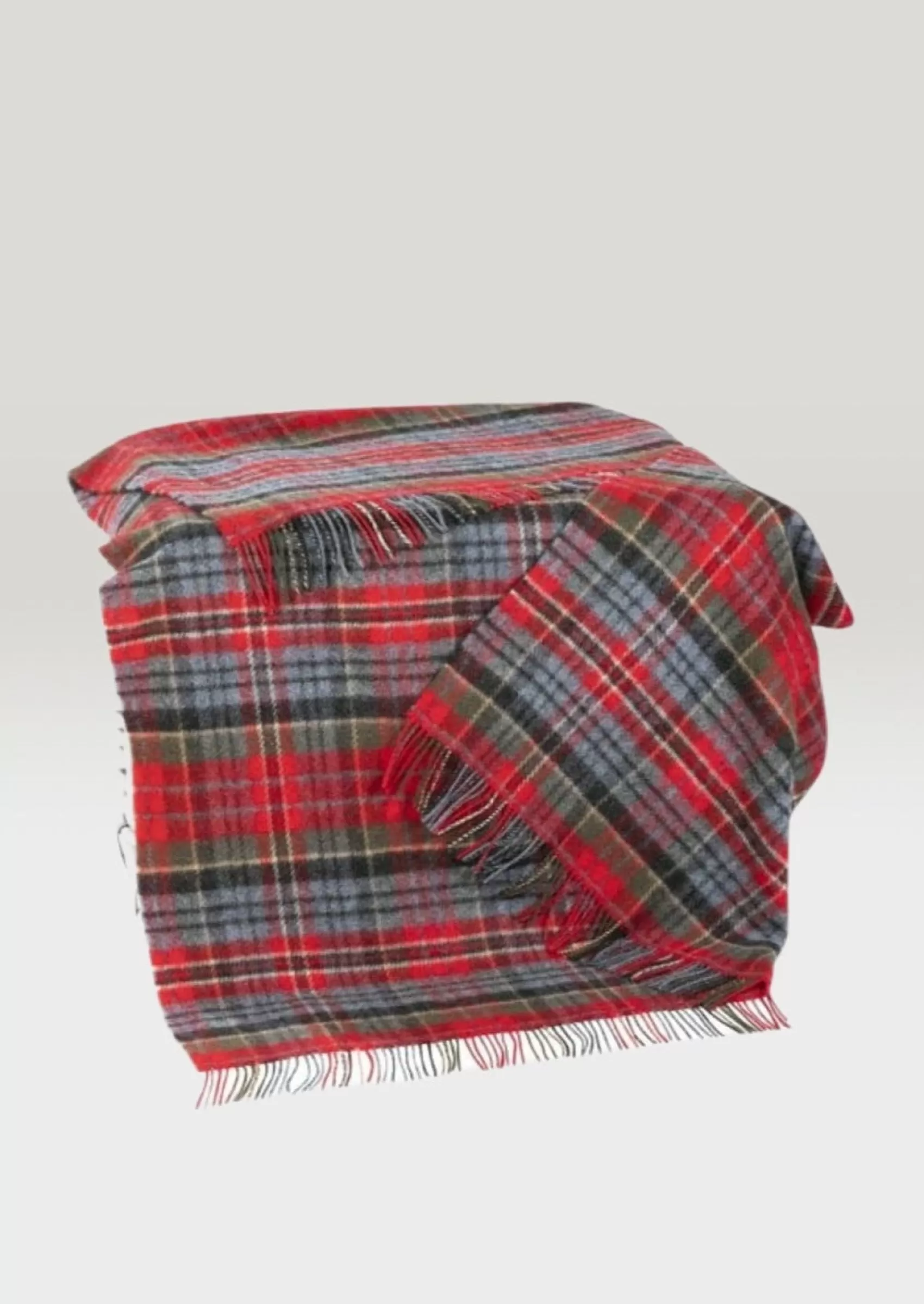 Blankets & Throws | Wool Blankets^John Hanly Large Irish Picnic Scarlet Denim Plaid Blanket