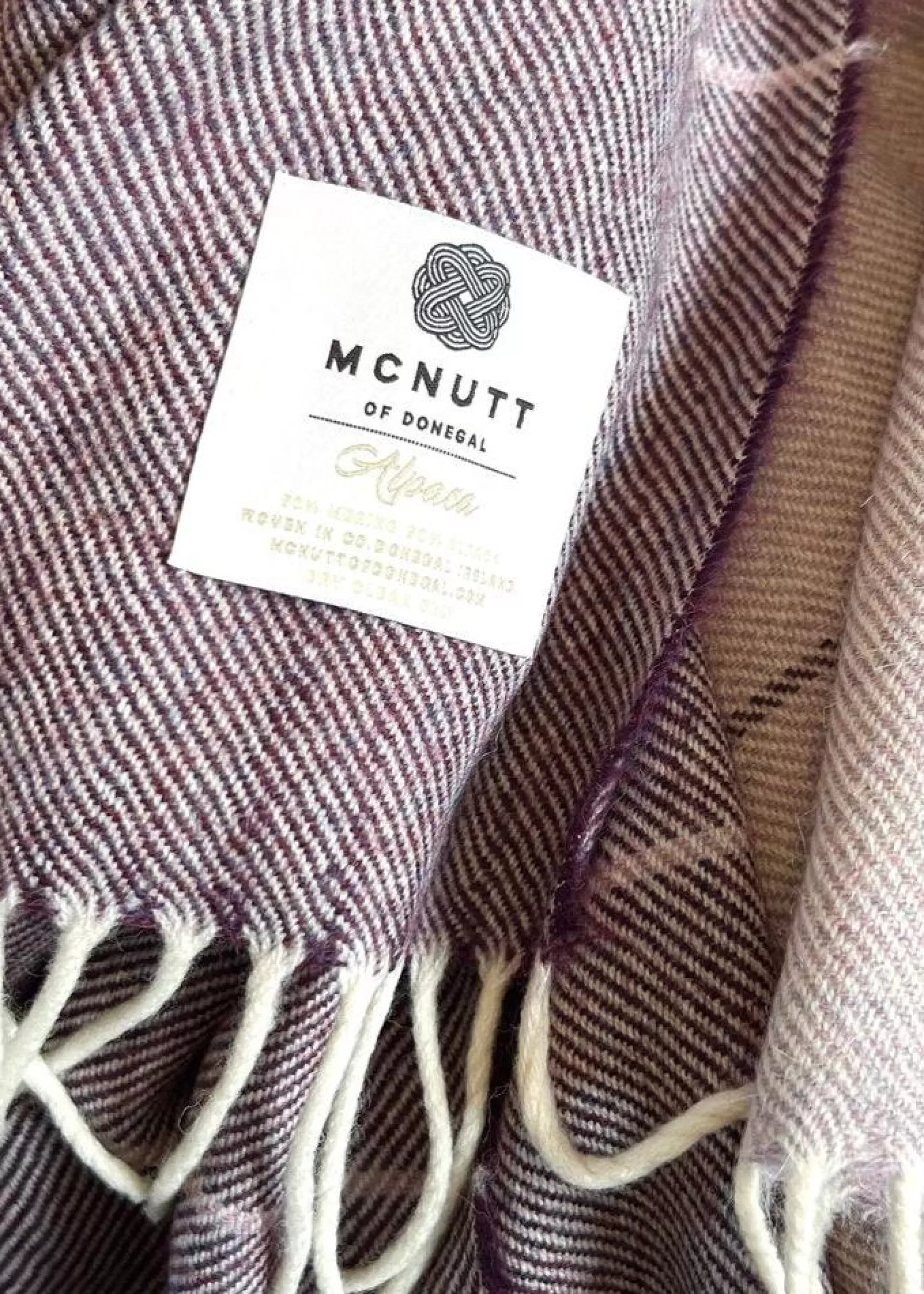 Blankets & Throws | Alpaca Blankets^Mcnutt Of Donegal Mcnutt Alpaca Throw | Mauve Ómbre