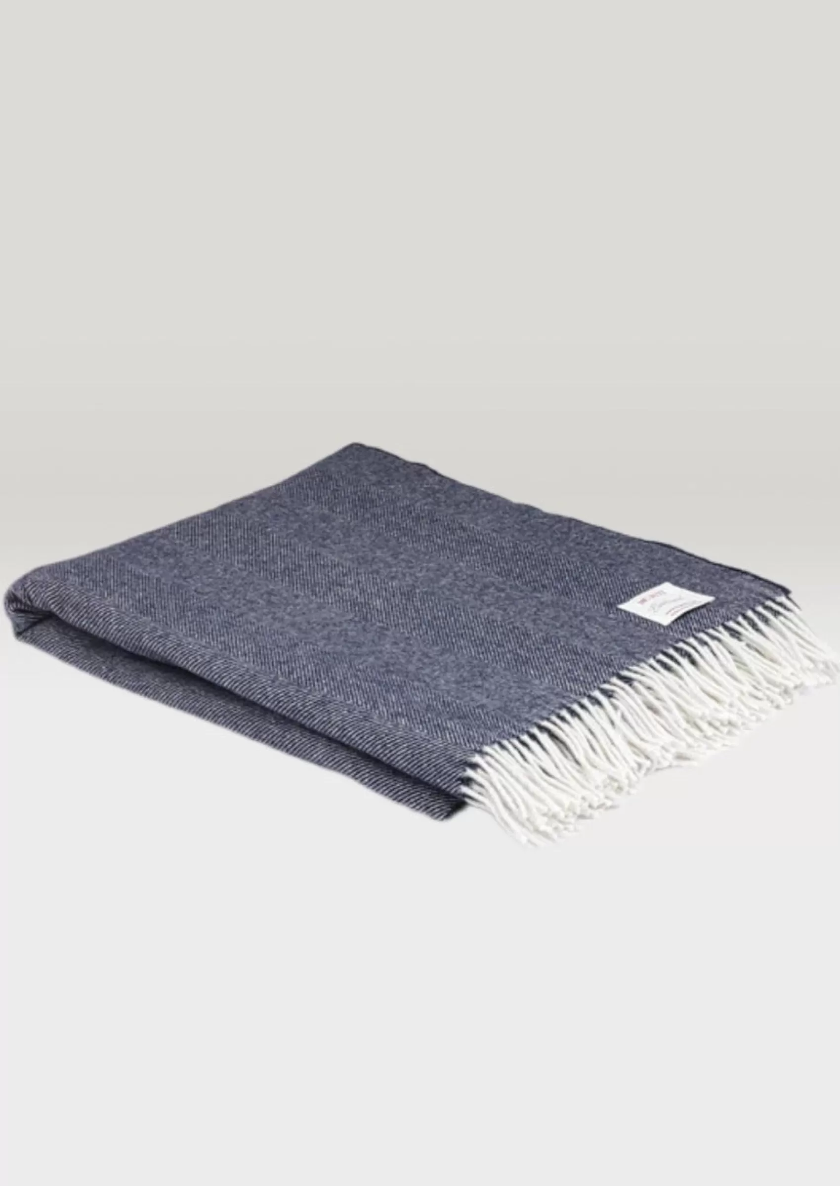 Blankets & Throws | Wool Blankets^Mcnutt Of Donegal McNutt Blanket Throw | Navy Herringbone