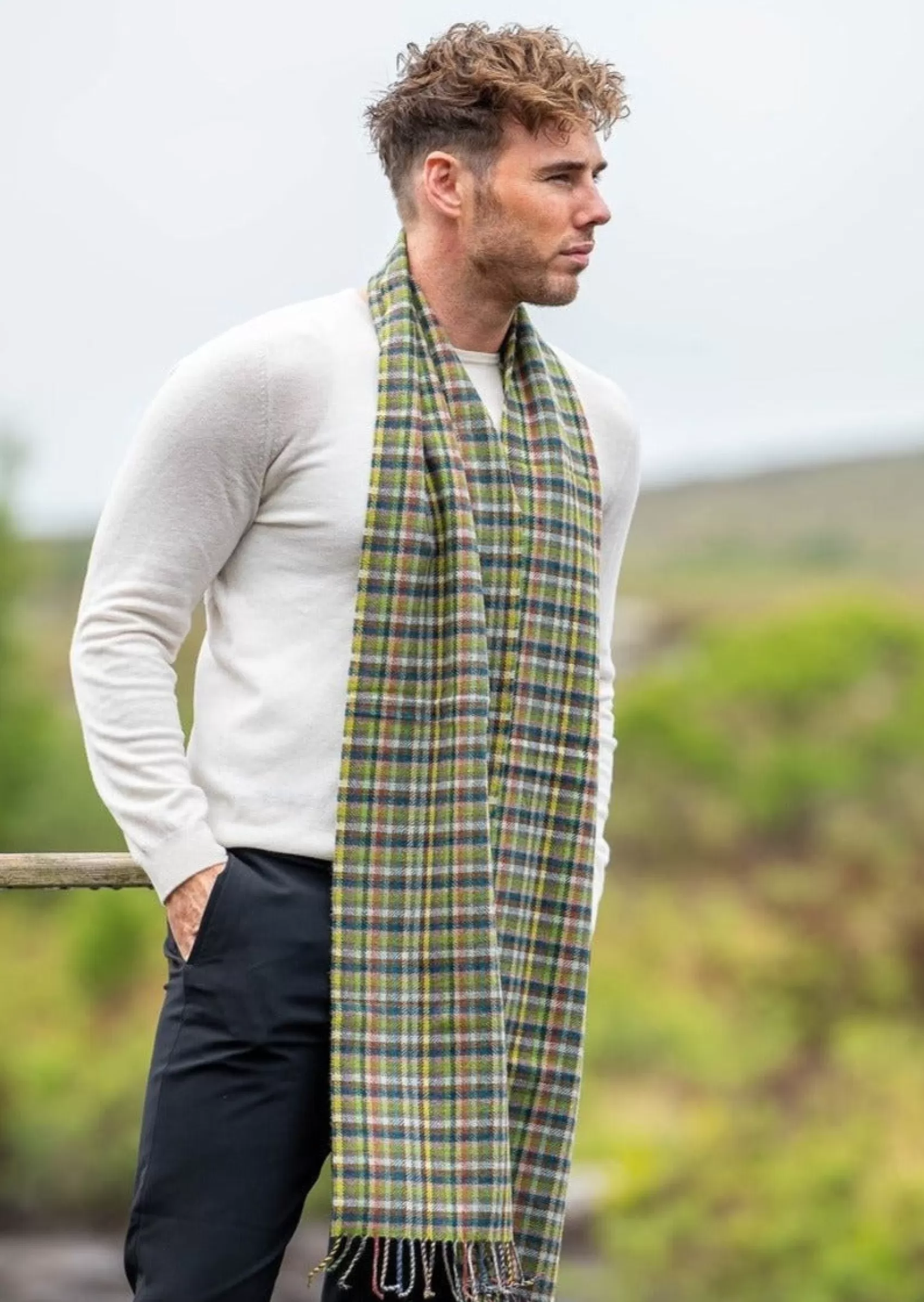 Scarves^Mcnutt Of Donegal McNutt Scarf | Glen Mini Check