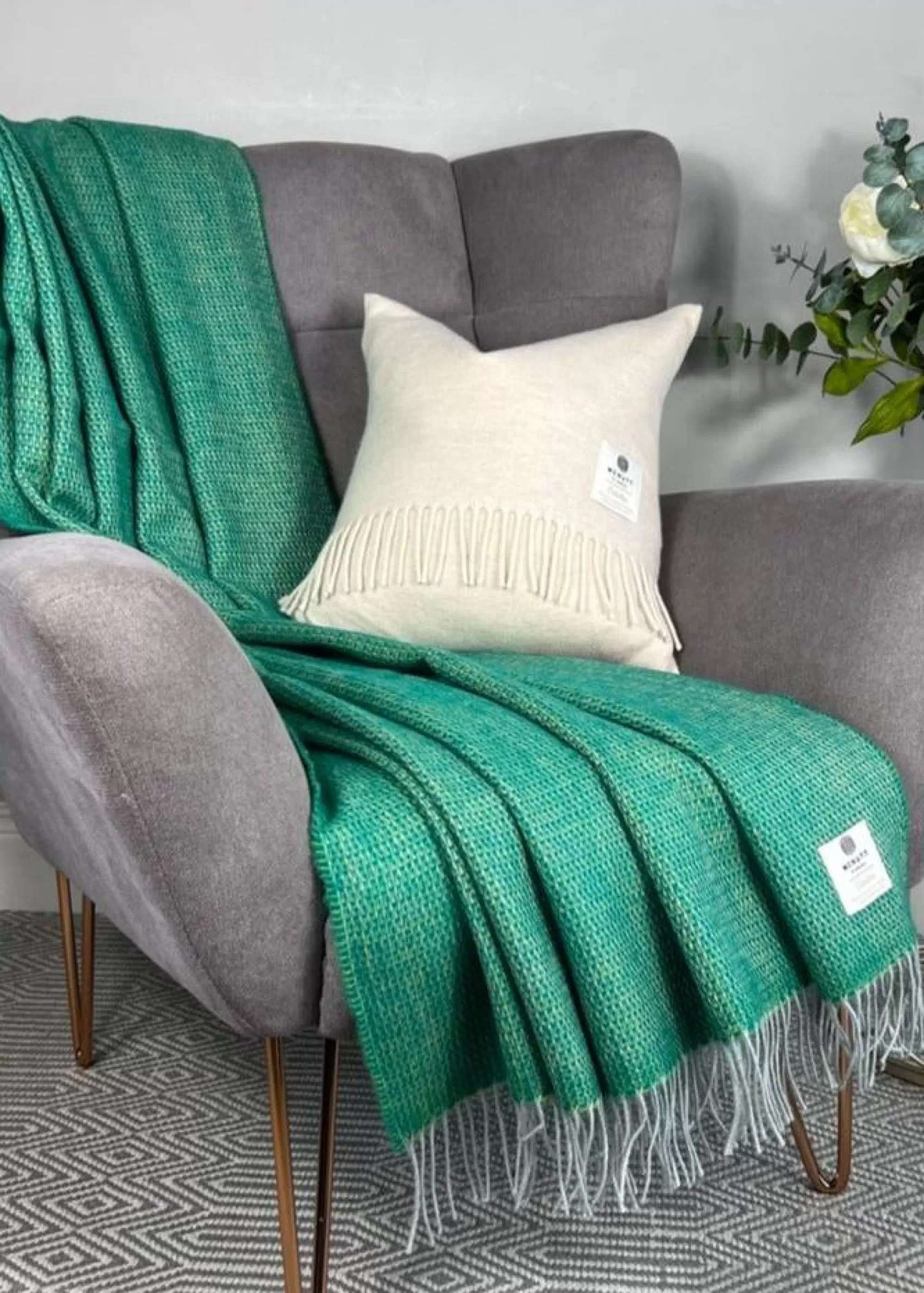 Blankets & Throws | Wool Blankets^Mcnutt Of Donegal McNutt Wool Throw | Summer Green