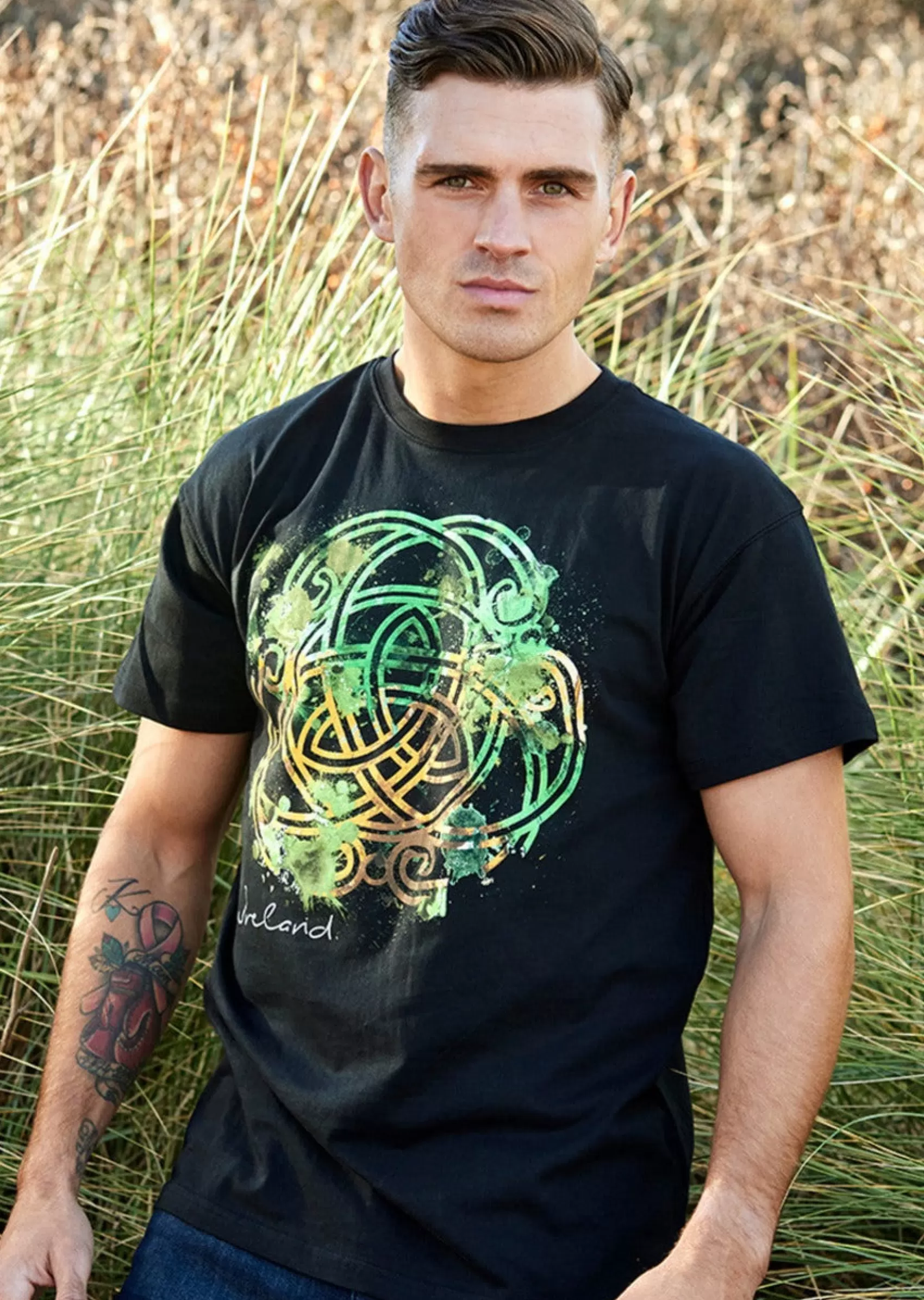 T-Shirts & Hoodies^Traditional Crafts Men's Black Celtic Knot T-Shirt