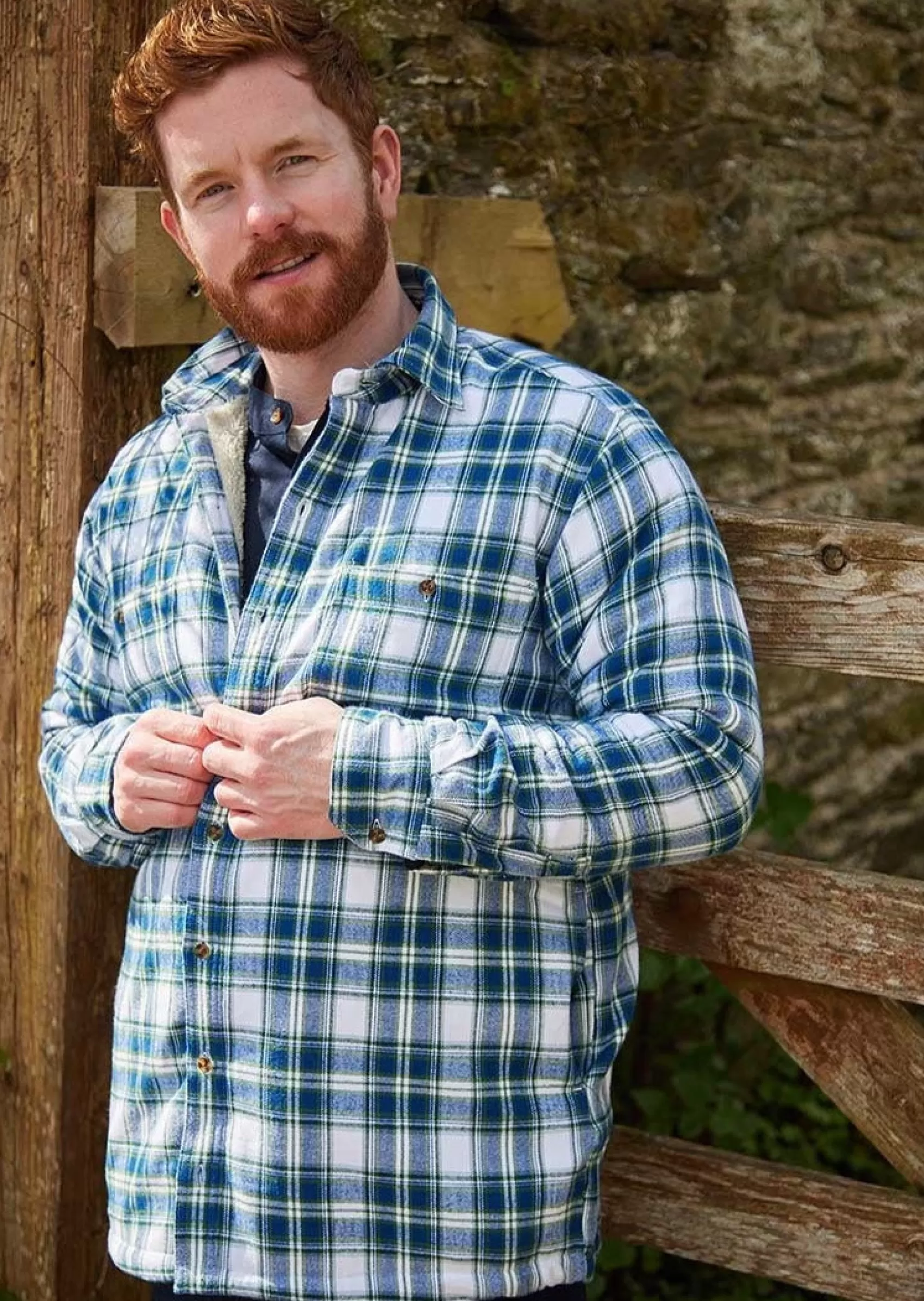 Traditional Shirts^Lee Valley Men’s Flannel Fleece Lined Shirt | Blue Tartan