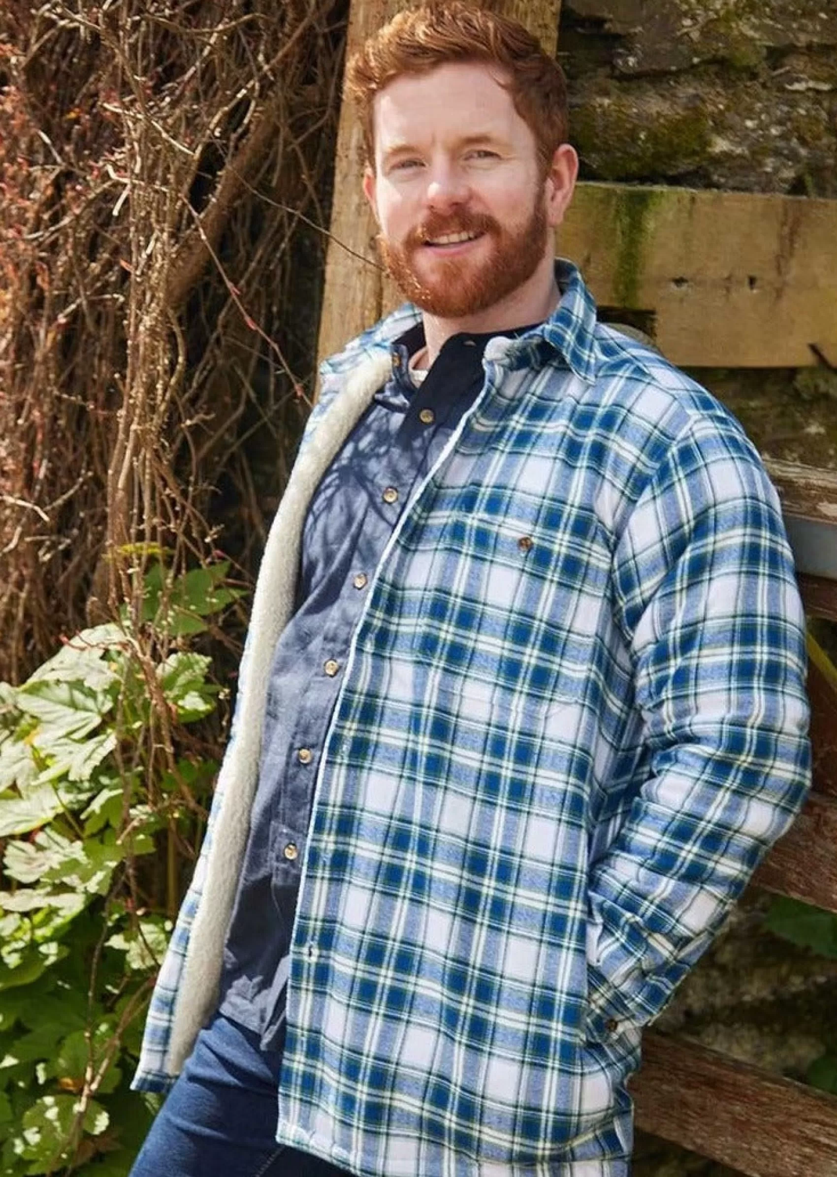 Traditional Shirts^Lee Valley Men’s Flannel Fleece Lined Shirt | Blue Tartan