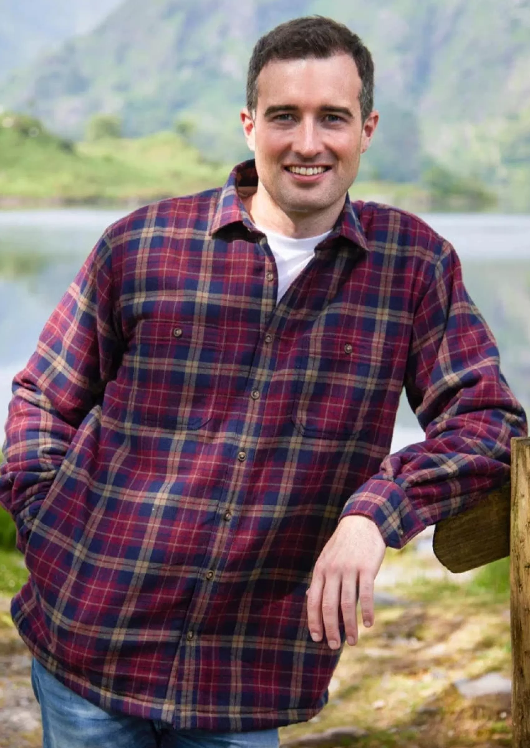 Traditional Shirts^Lee Valley Men’s Flannel Fleece Lined Shirt | Maroon Navy Check