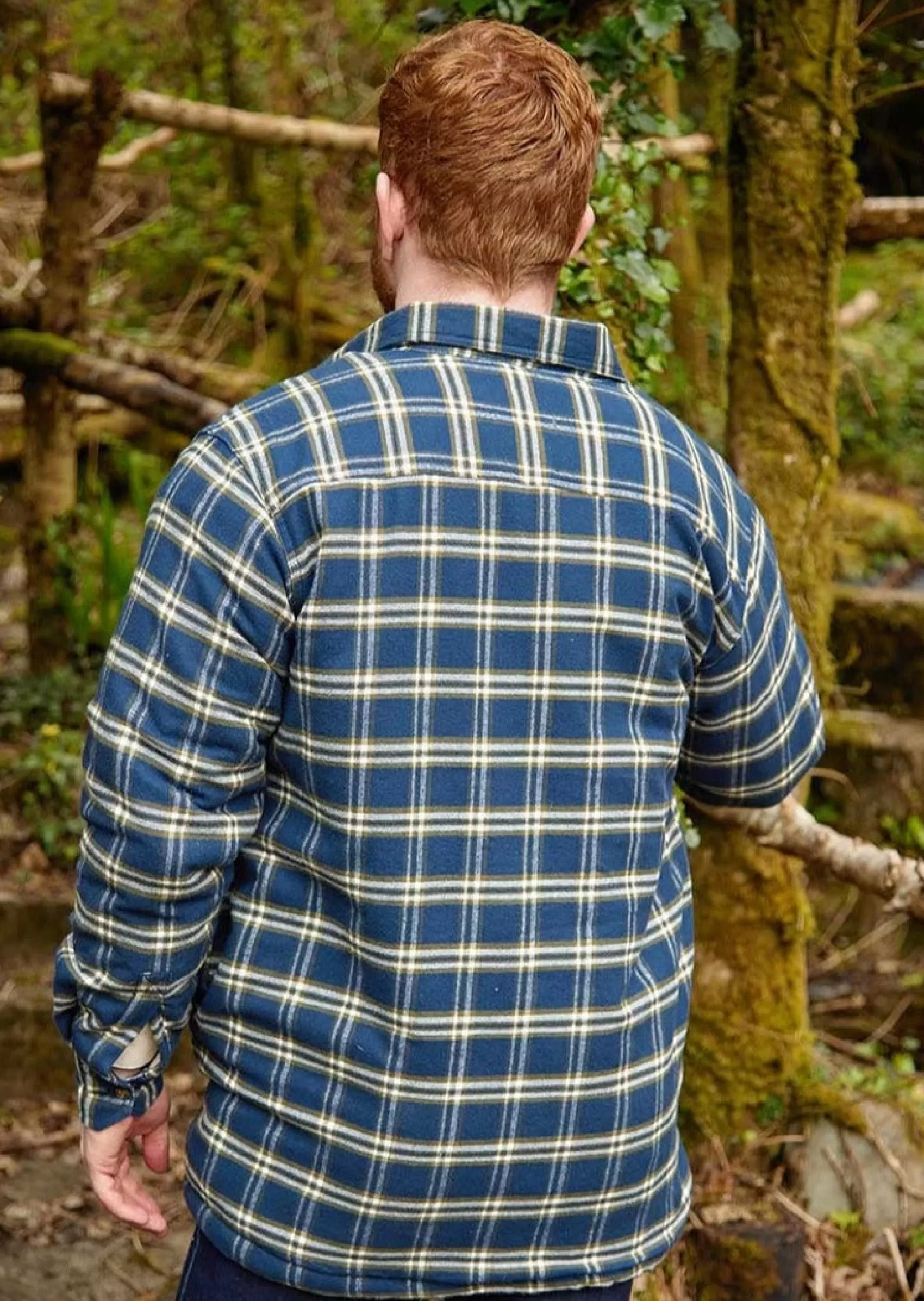 Traditional Shirts^Lee Valley Men’s Flannel Fleece Lined Shirt | Navy Green Check