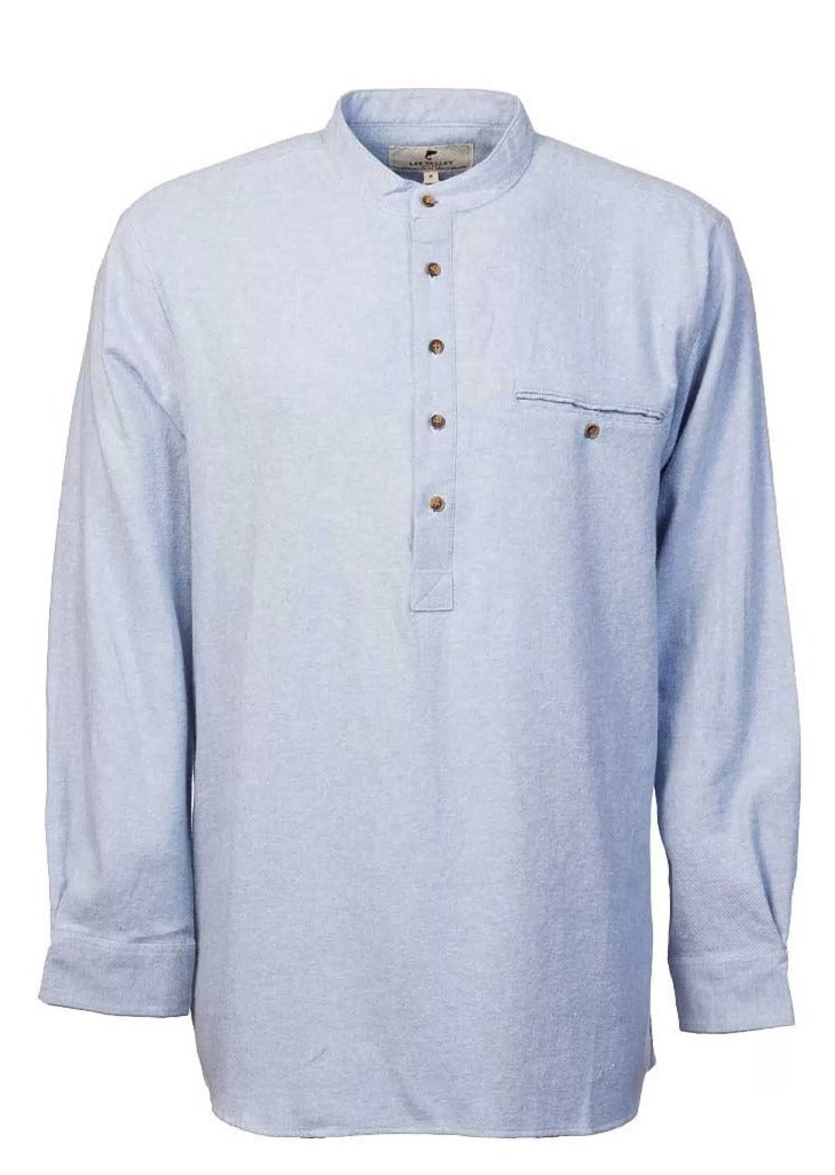 Traditional Shirts^Lee Valley Men's Flannel Grandfather Shirt | Solid Blue