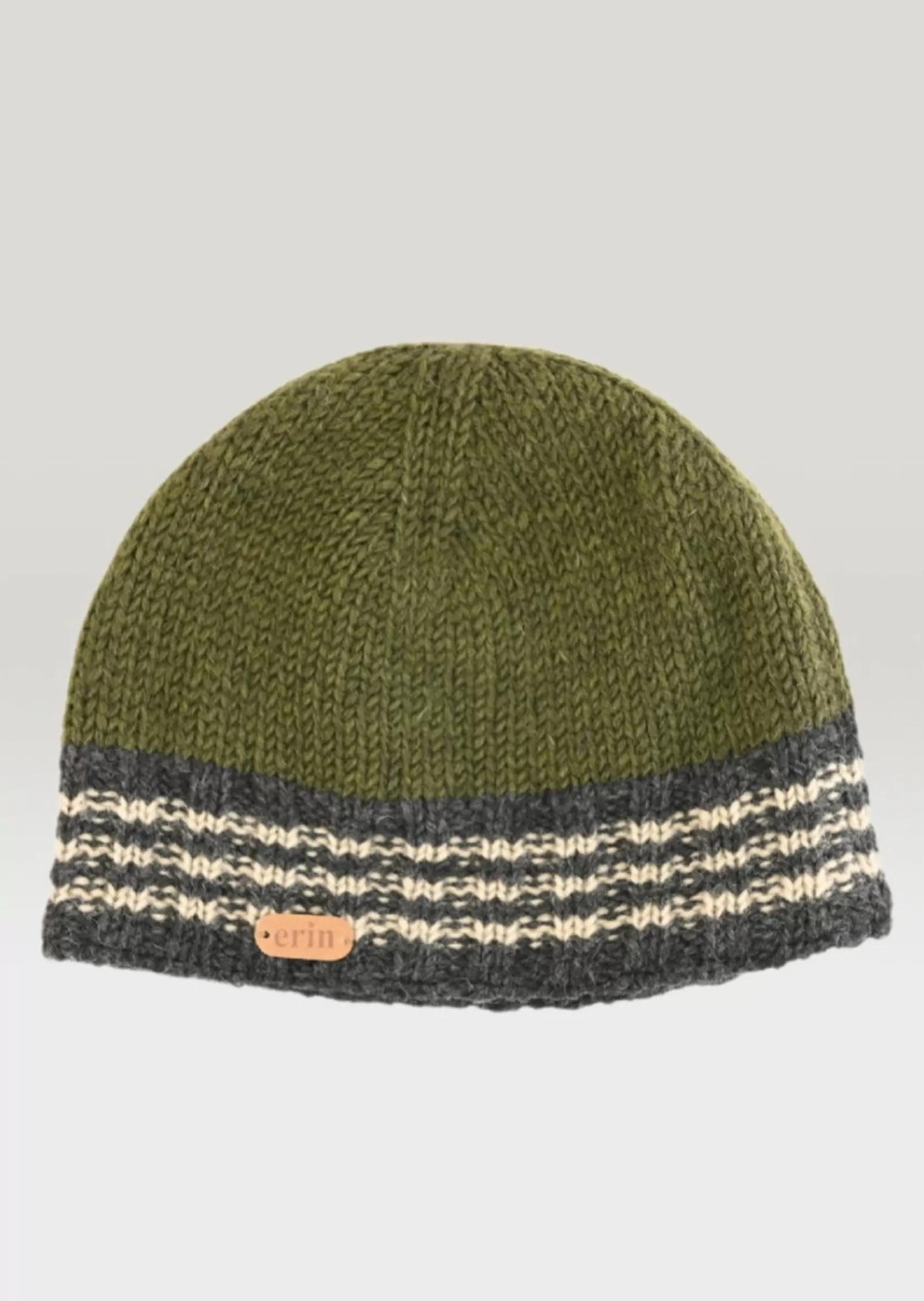 Wool Hats^Erin Knitwear Men's Rib Pullon Hat | Charcoal Green