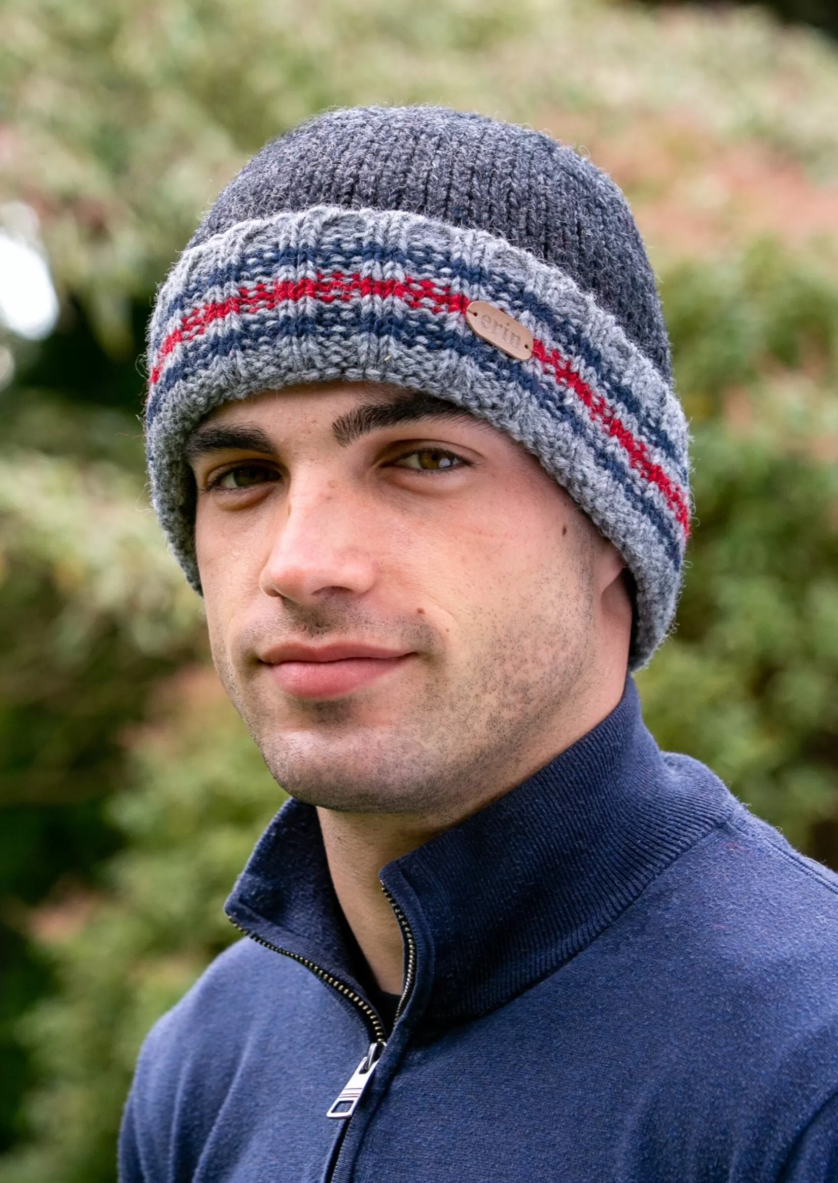 Wool Hats^Erin Knitwear Men's Rib Pullon Hat | Charcoal Grey