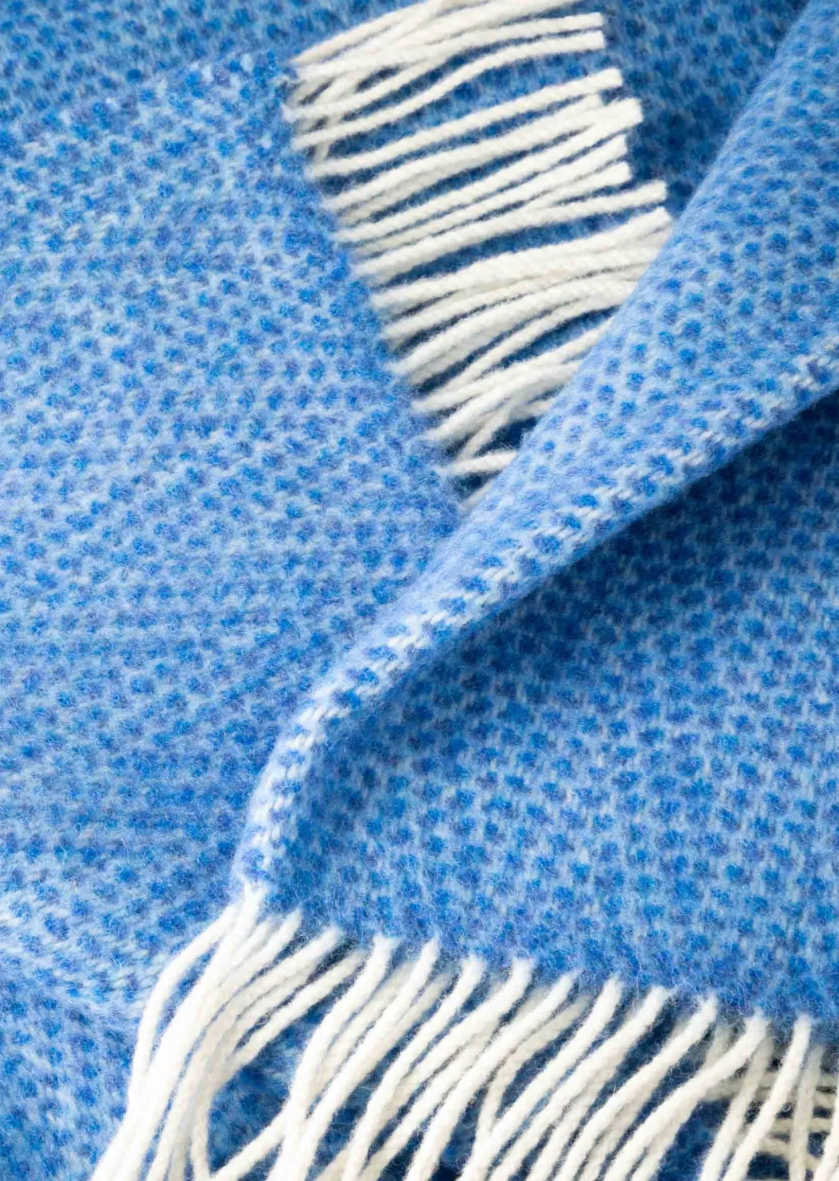 Blankets & Throws | Cashmere Merino Blankets^John Hanly Merino Wool Cashmere Throw Sea Blues Herringbone