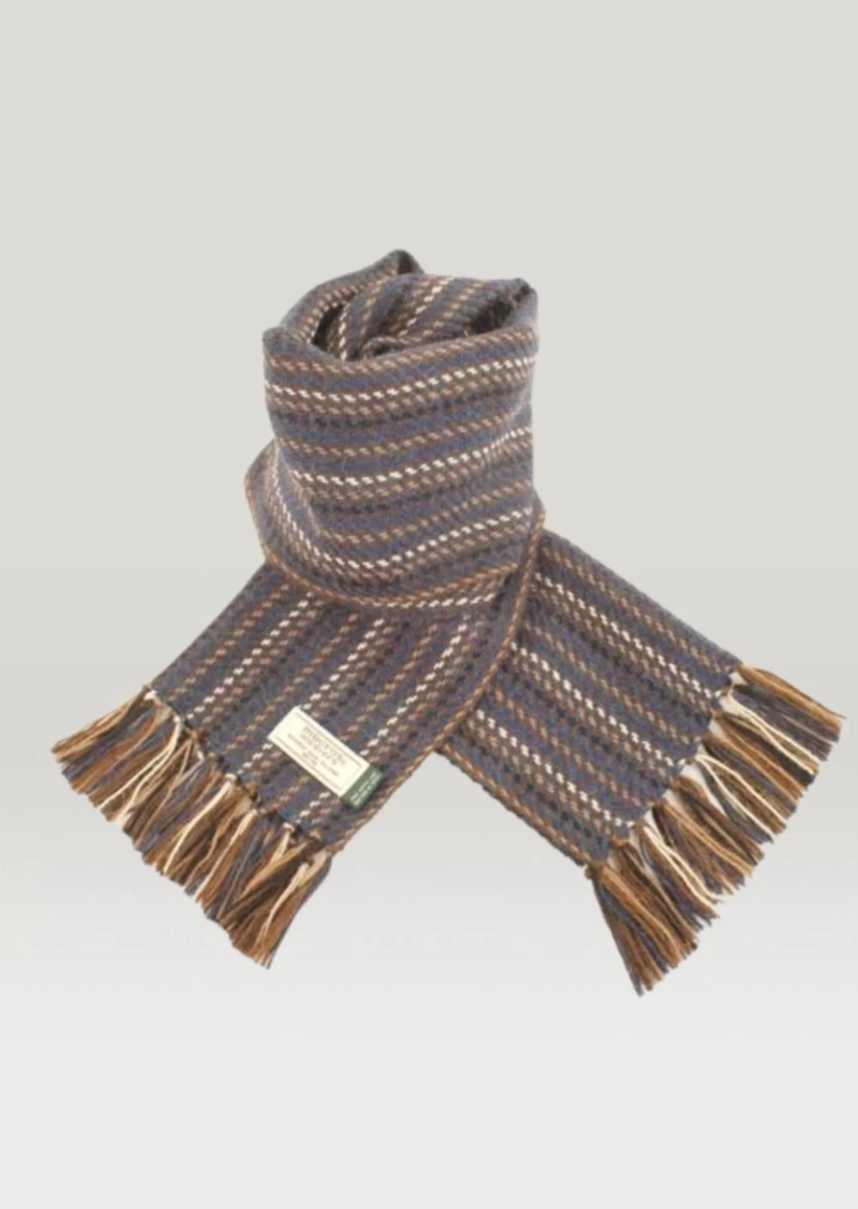 Scarves^Mucros Weavers Mucros Alpaca Scarf | Navy Blue Brown