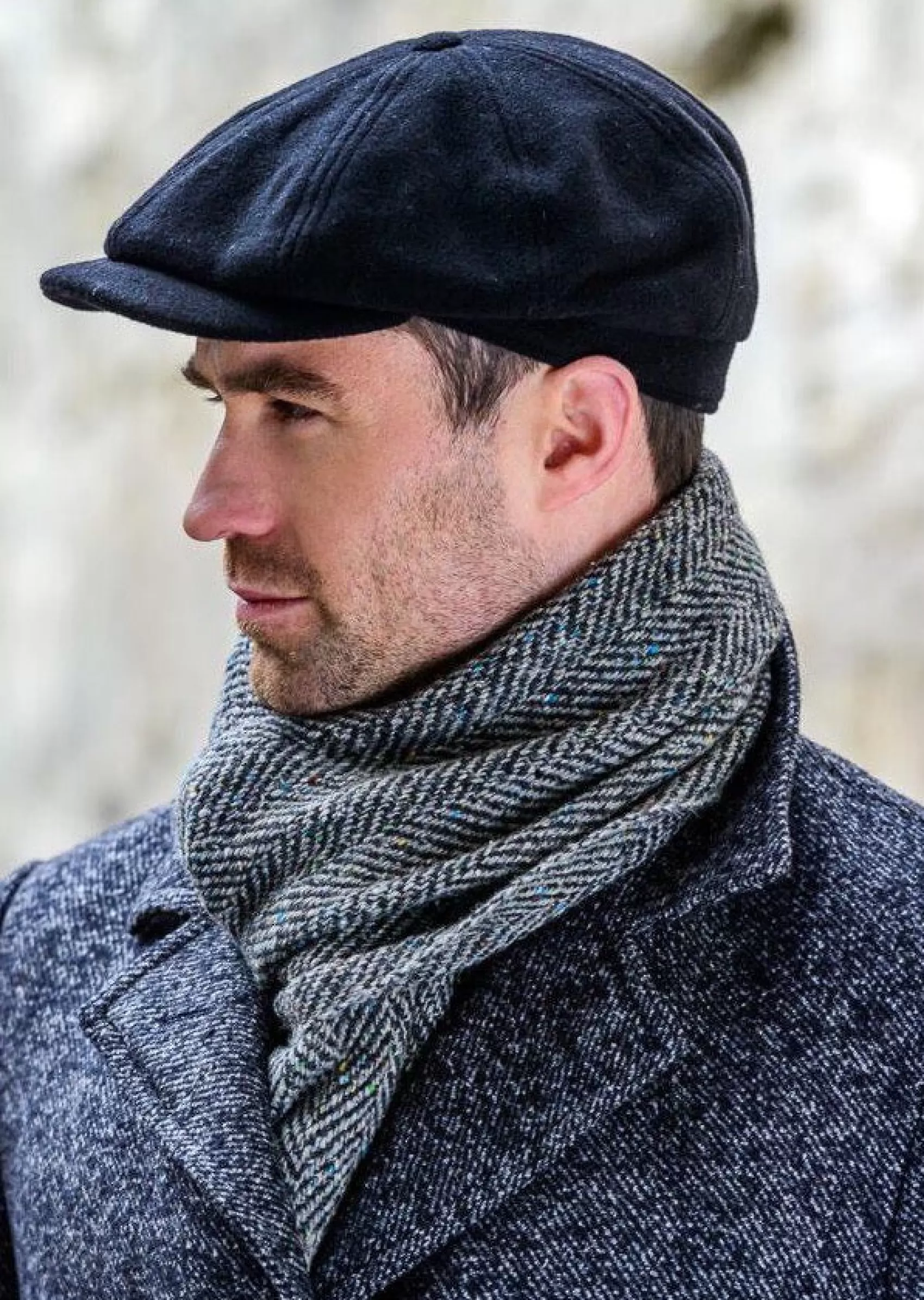 Traditional Hats^Mucros Weavers Mucros Driving Cap | Black