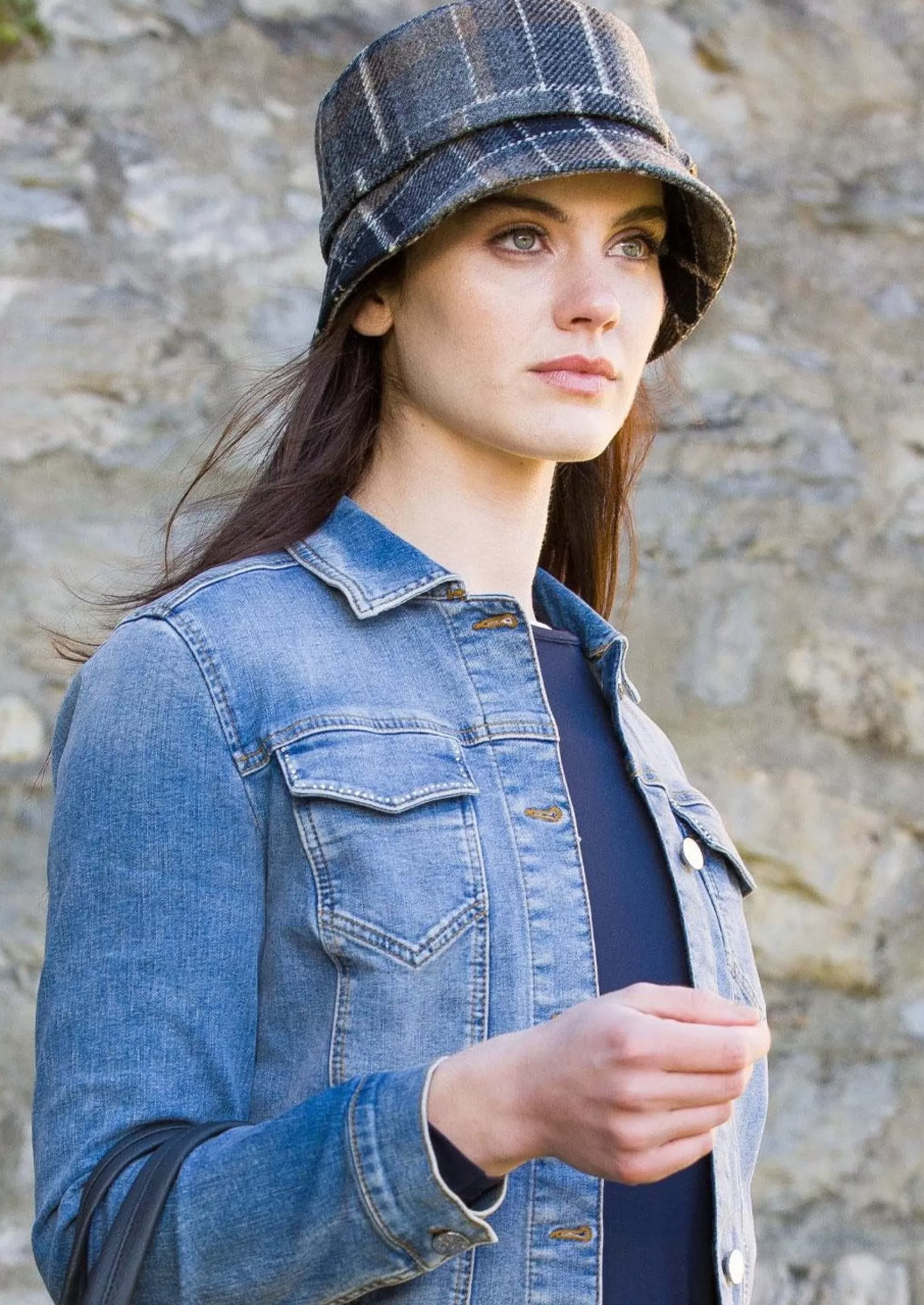 Hats & Caps^Mucros Weavers Mucros Emily Check Bucket Hat