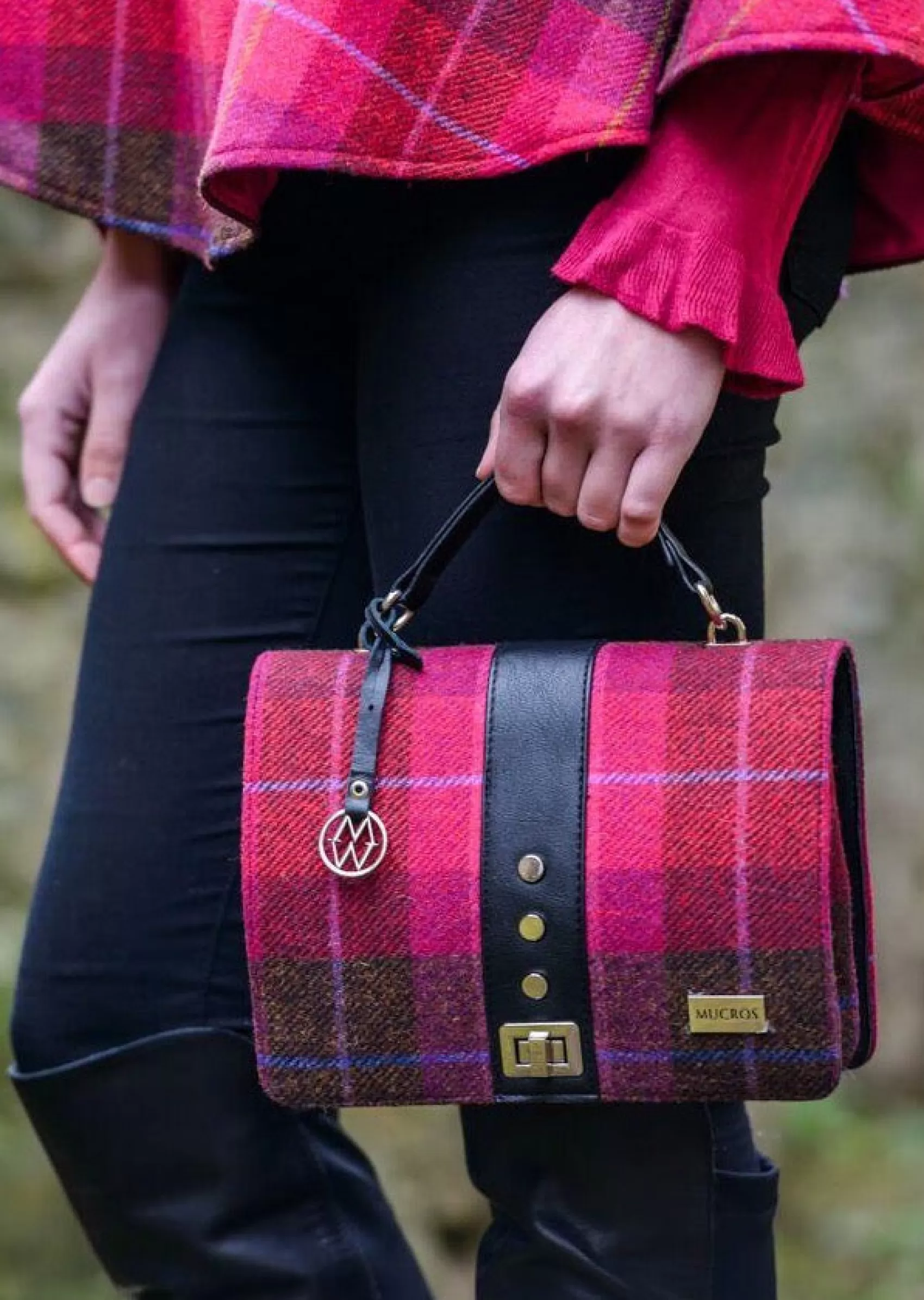 Tweed & Leather Bags^Mucros Weavers Mucros Fiona Bag | Pink Check