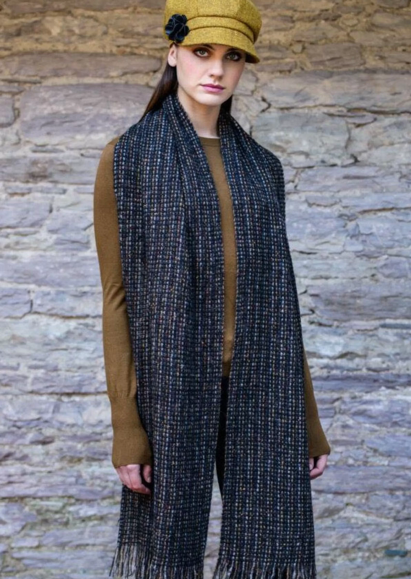 Scarves^Mucros Weavers Mucros Islander Scarf | Charcoal Mix