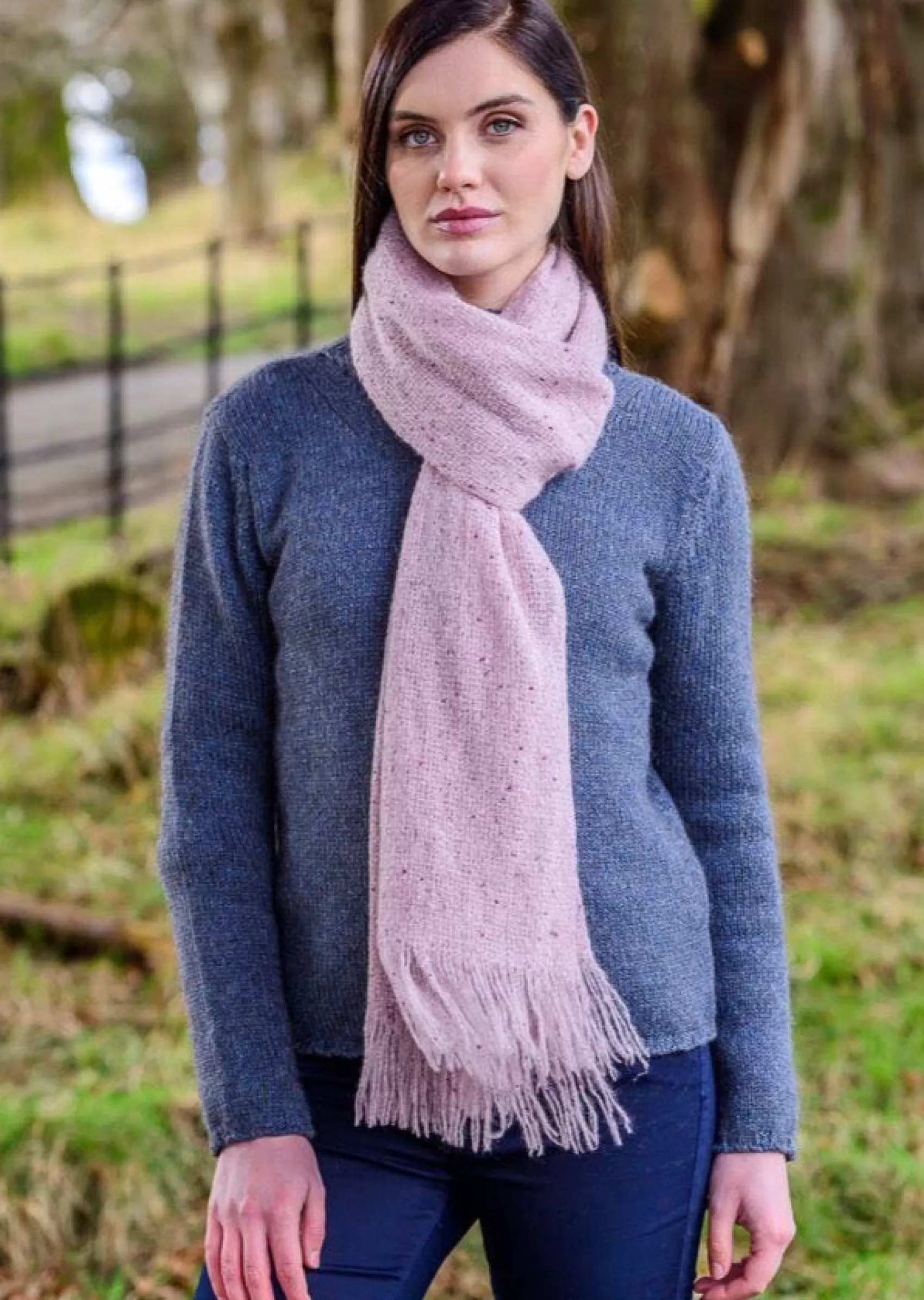 Scarves^Mucros Weavers Mucros Islander Scarf | Pink