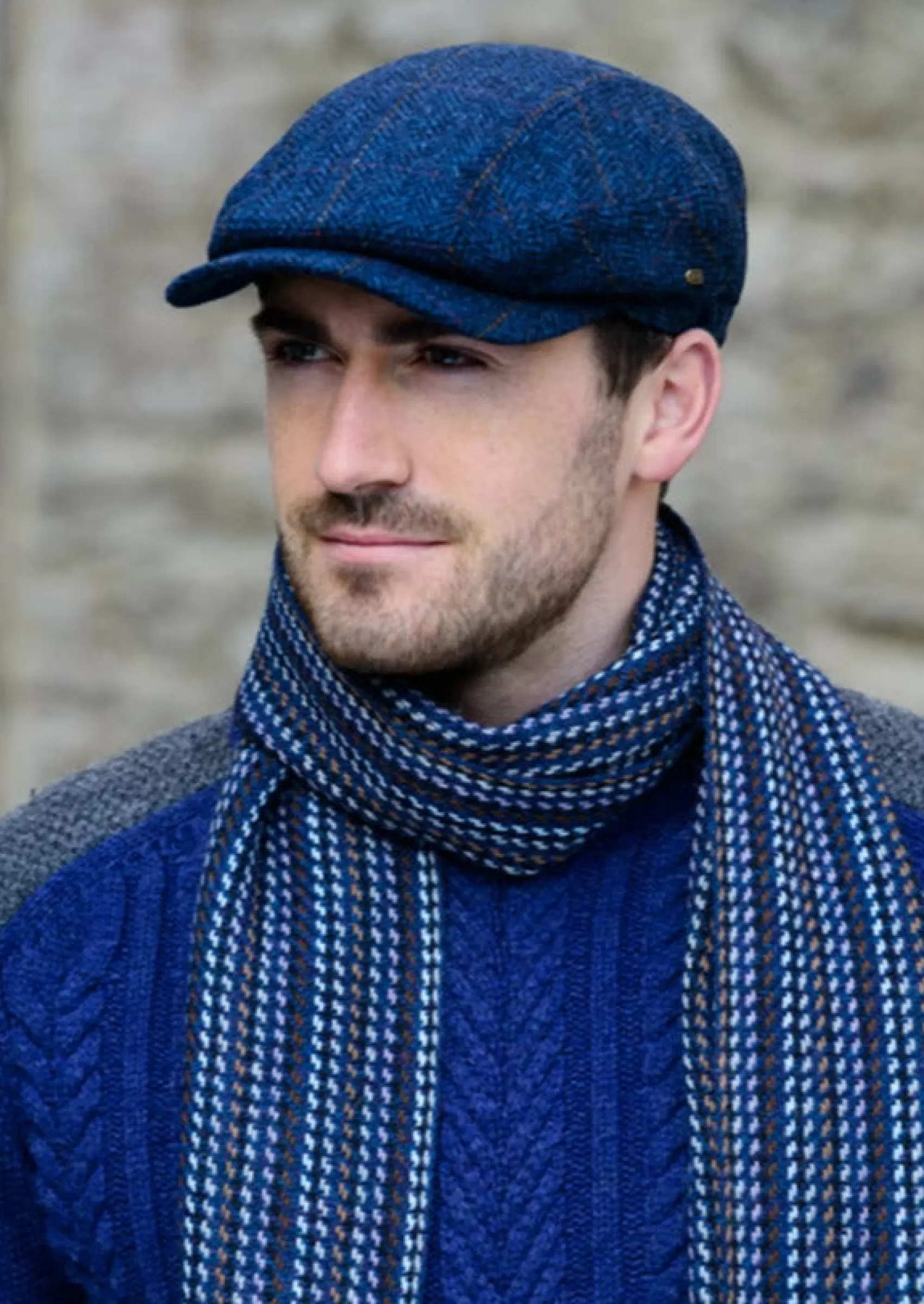 Traditional Hats^Mucros Weavers Mucros Kerry Cap | Blue