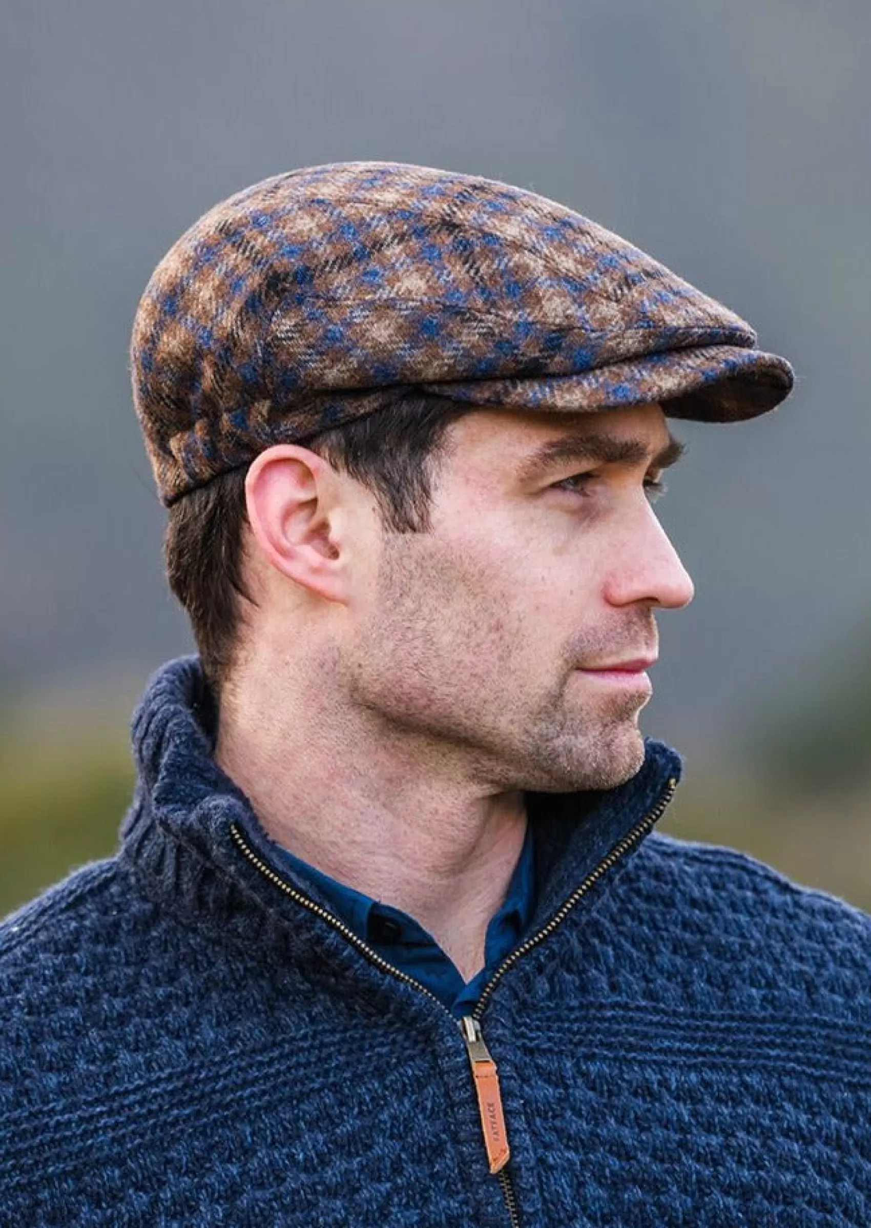 Traditional Hats^Mucros Weavers Mucros Kerry Cap | Brown Check