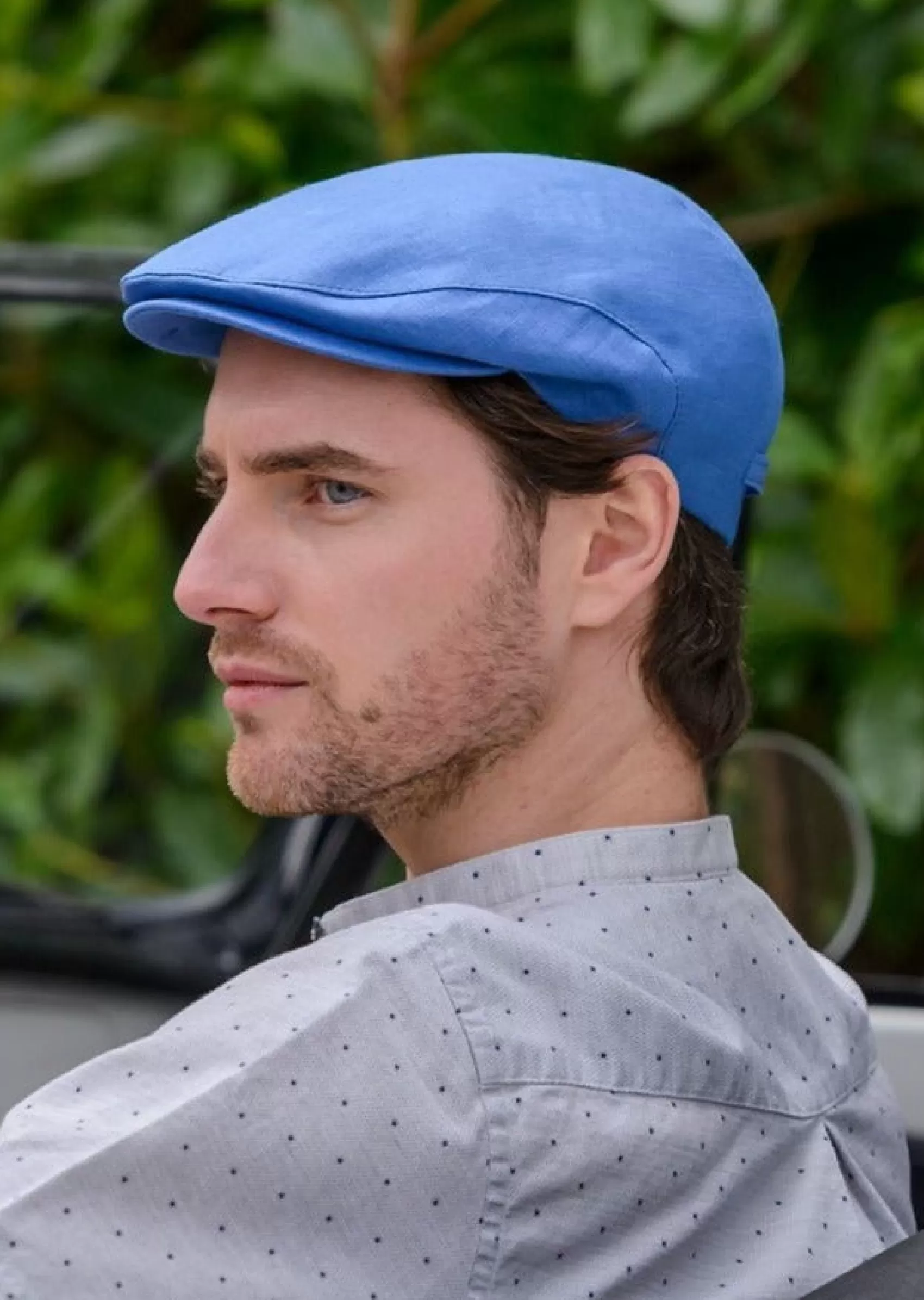 Traditional Hats^Mucros Weavers Mucros Linen Cap | Blue