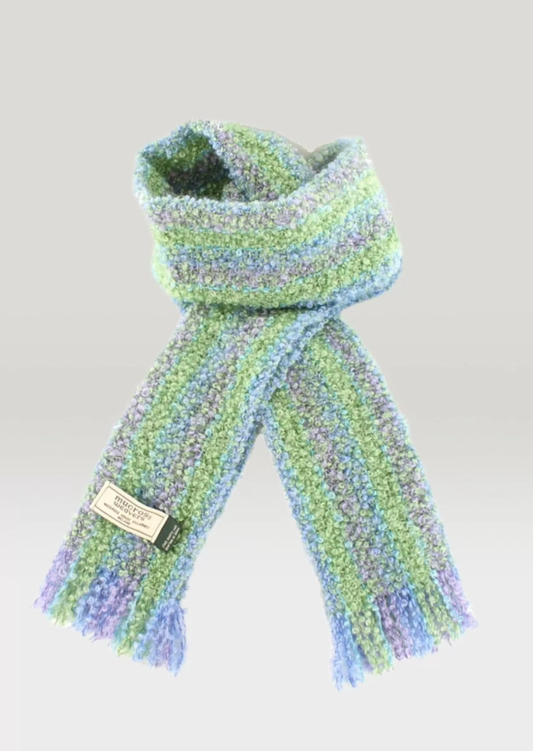 Scarves^Mucros Weavers Mucros Mohair Scarf | Green Blue Purple